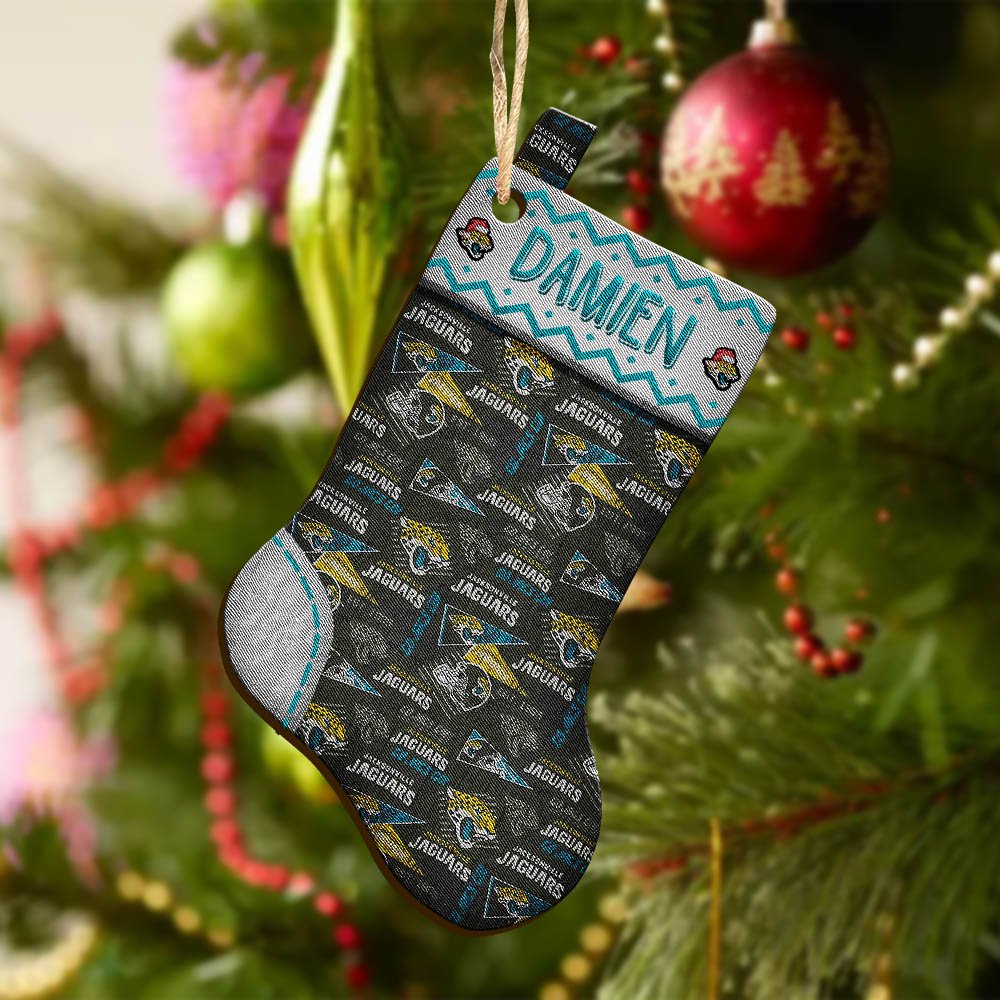 Alternative view of Jacksonville Jaguars Wooden Ornament 2024 Version Custom Your Name, Christmas Stocking Ornaments, Christmas Gifts For Sport Fans ETHY-53300