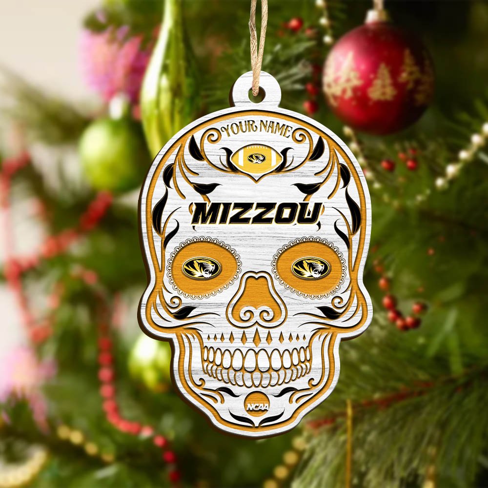 Alternative view of Missouri Tigers Sport Wooden Ornament 2024 Version Personalized Your Name, Football Team And Skull Ornaments, Christmas Tree Decorations ETHY-53301