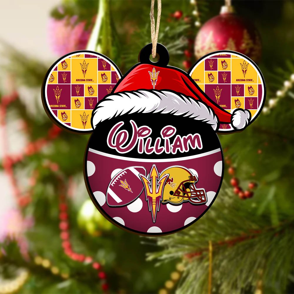 Alternative view of Arizona State Sun Devils Wooden Ornament 2024 Version Personalized Your Name, Christmas Gifts For Sport Fan, Home Decorations ETHY-53354