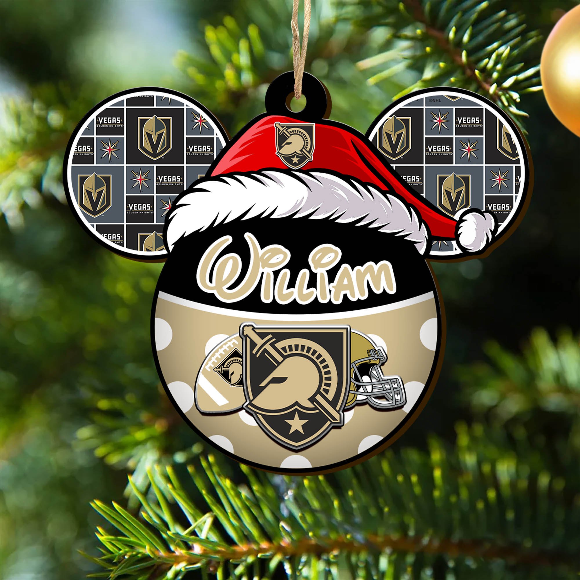 Army Black Knights Wooden Ornament 2024 Version Personalized Your Name, Christmas Gifts For Sport Fan, Home Decorations ETHY-53354