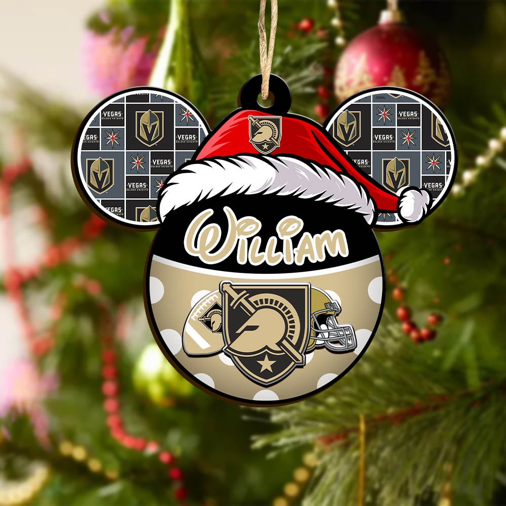 Alternative view of Army Black Knights Wooden Ornament 2024 Version Personalized Your Name, Christmas Gifts For Sport Fan, Home Decorations ETHY-53354