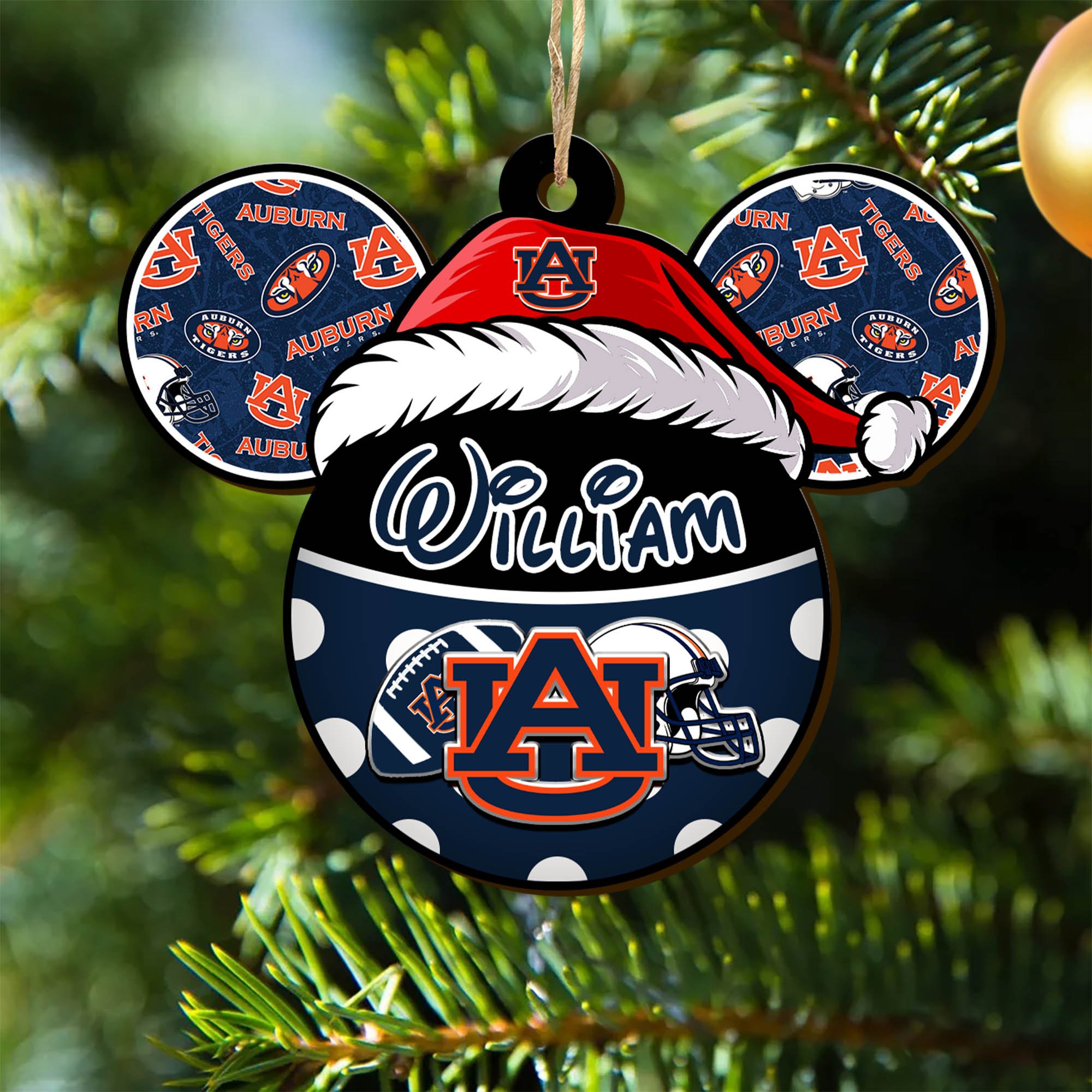 Auburn Tigers Wooden Ornament 2024 Version Personalized Your Name, Christmas Gifts For Sport Fan, Home Decorations ETHY-53354