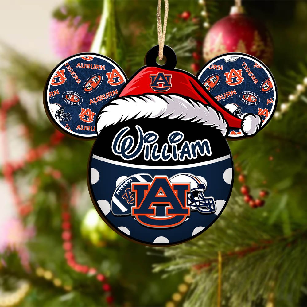 Alternative view of Auburn Tigers Wooden Ornament 2024 Version Personalized Your Name, Christmas Gifts For Sport Fan, Home Decorations ETHY-53354