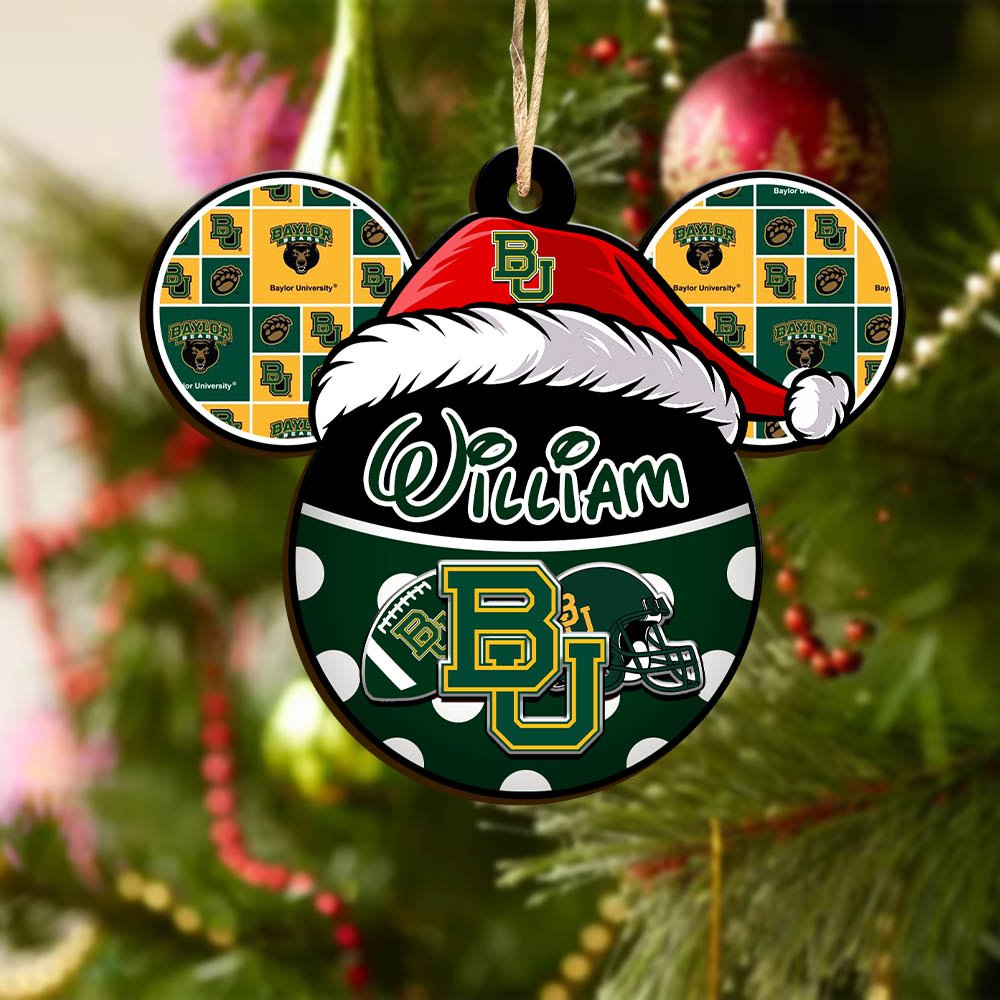 Alternative view of Baylor Bears Wooden Ornament 2024 Version Personalized Your Name, Christmas Gifts For Sport Fan, Home Decorations ETHY-53354