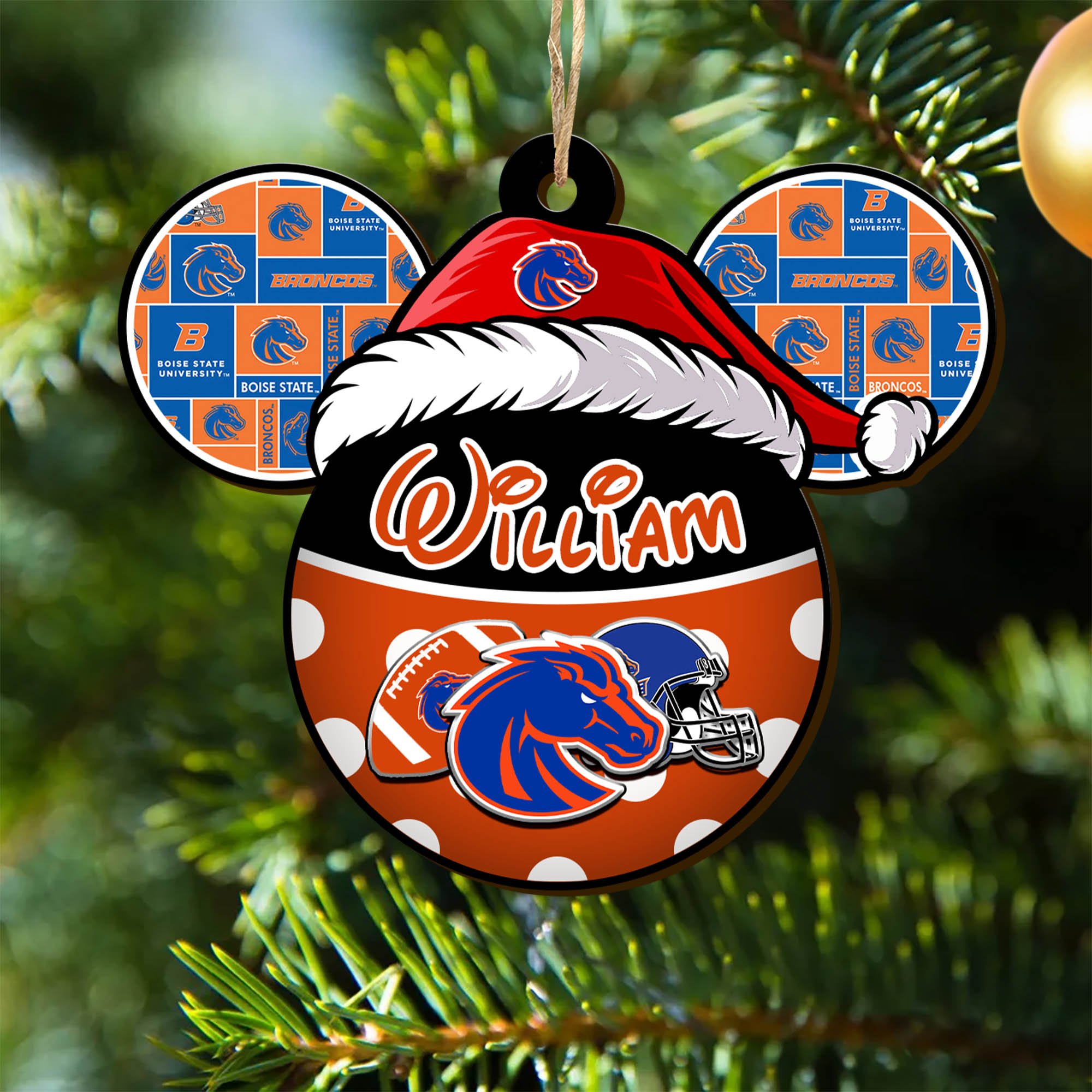 Boise State Broncos Wooden Ornament 2024 Version Personalized Your Name, Christmas Gifts For Sport Fan, Home Decorations ETHY-53354