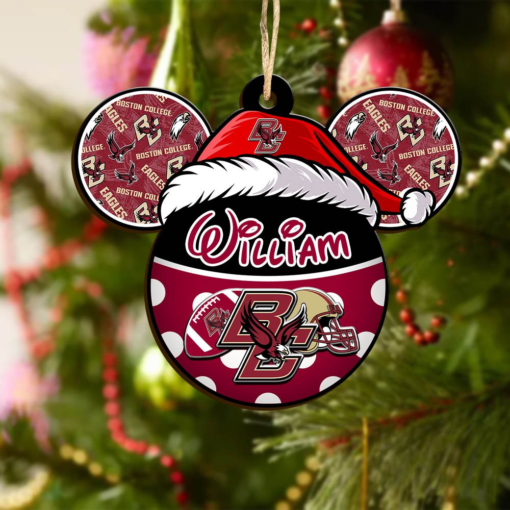 Alternative view of Boston College Eagles Wooden Ornament 2024 Version Personalized Your Name, Christmas Gifts For Sport Fan, Home Decorations ETHY-53354