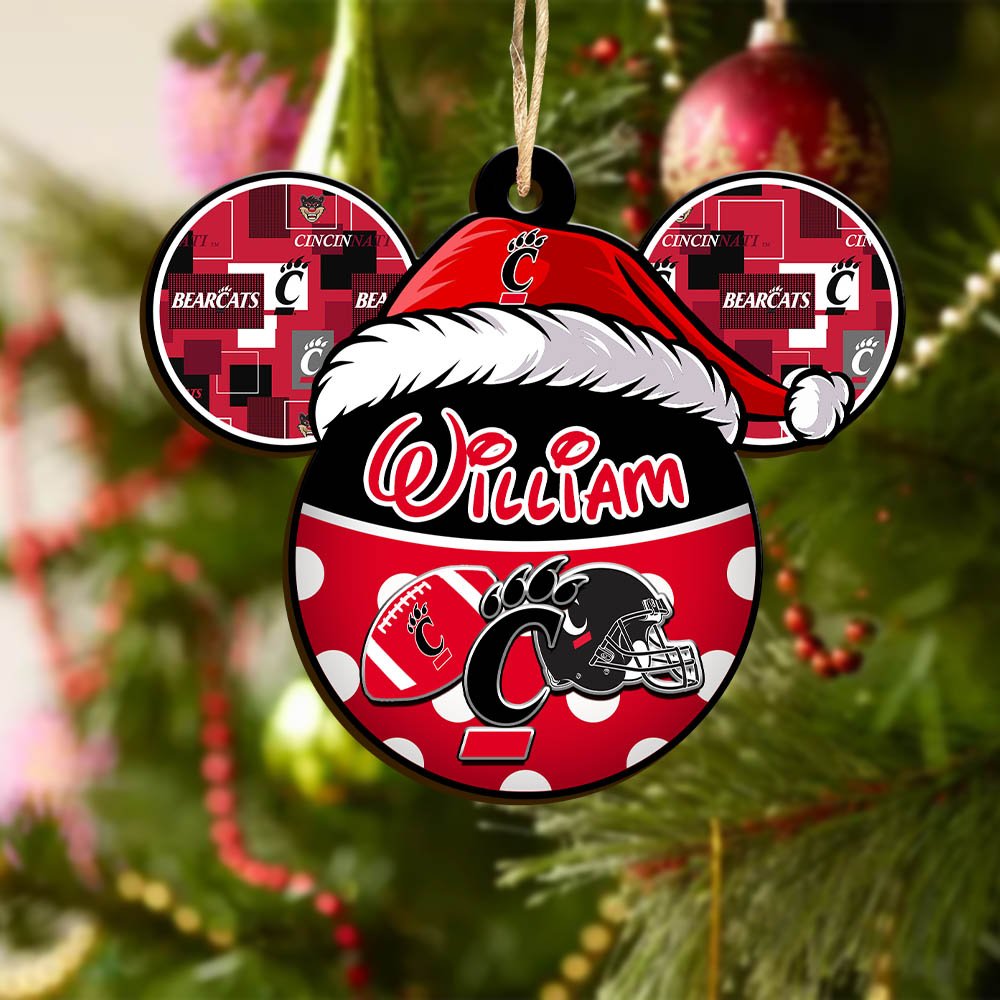Alternative view of Cincinnati Bearcats Wooden Ornament 2024 Version Personalized Your Name, Christmas Gifts For Sport Fan, Home Decorations ETHY-53354