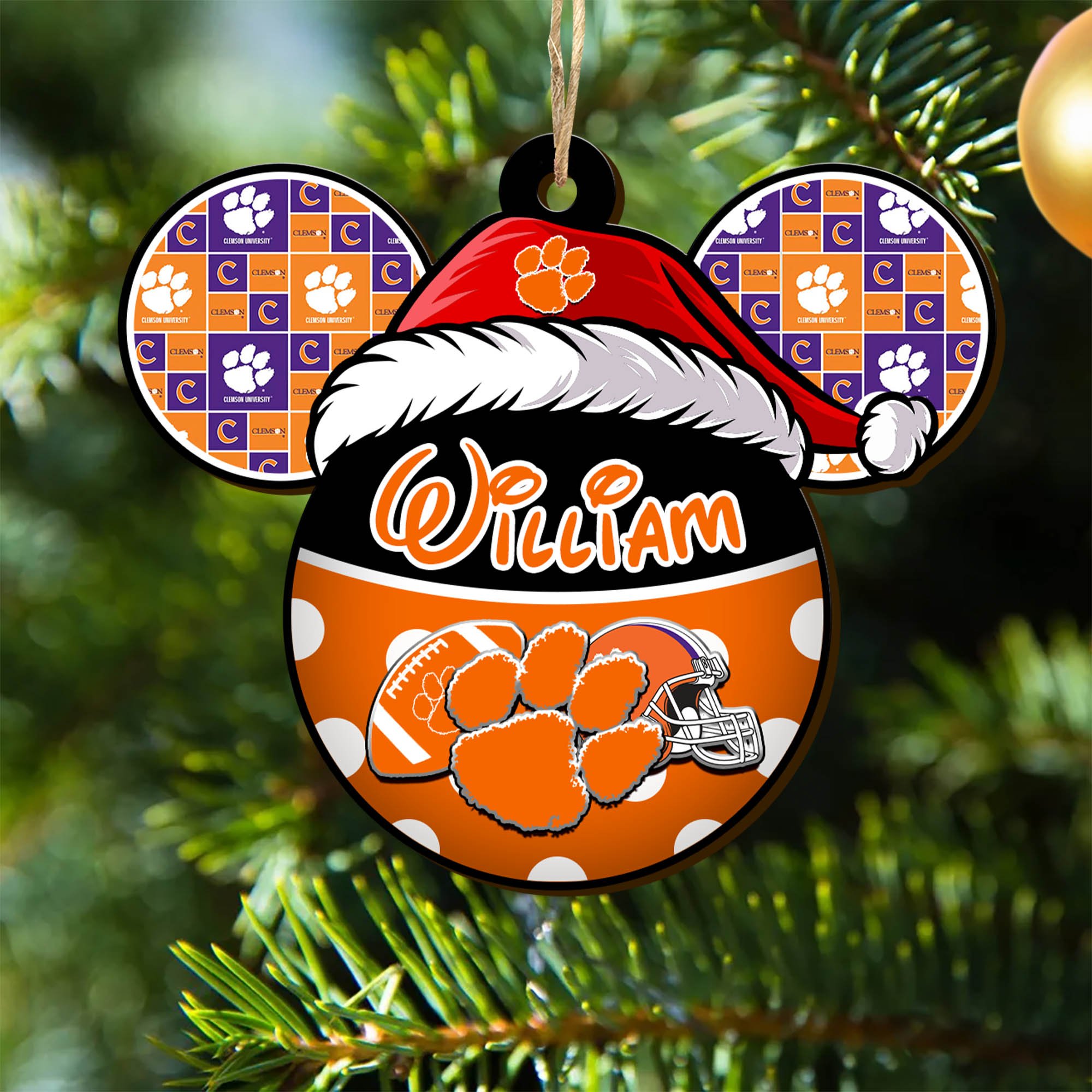 Clemson Tigers Wooden Ornament 2024 Version Personalized Your Name, Christmas Gifts For Sport Fan, Home Decorations ETHY-53354