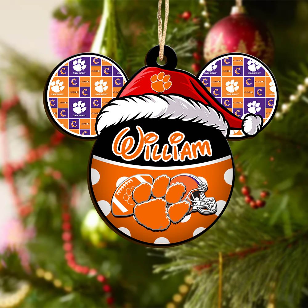 Alternative view of Clemson Tigers Wooden Ornament 2024 Version Personalized Your Name, Christmas Gifts For Sport Fan, Home Decorations ETHY-53354