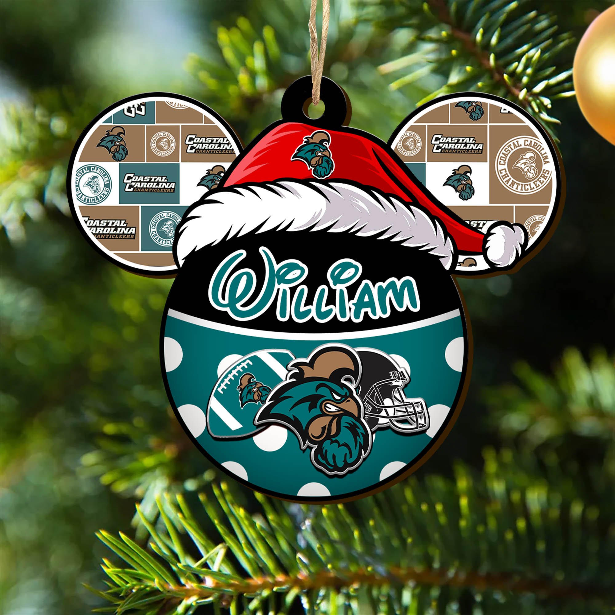Coastal Carolina Chanticleers Wooden Ornament 2024 Version Personalized Your Name, Christmas Gifts For Sport Fan, Home Decorations ETHY-53354