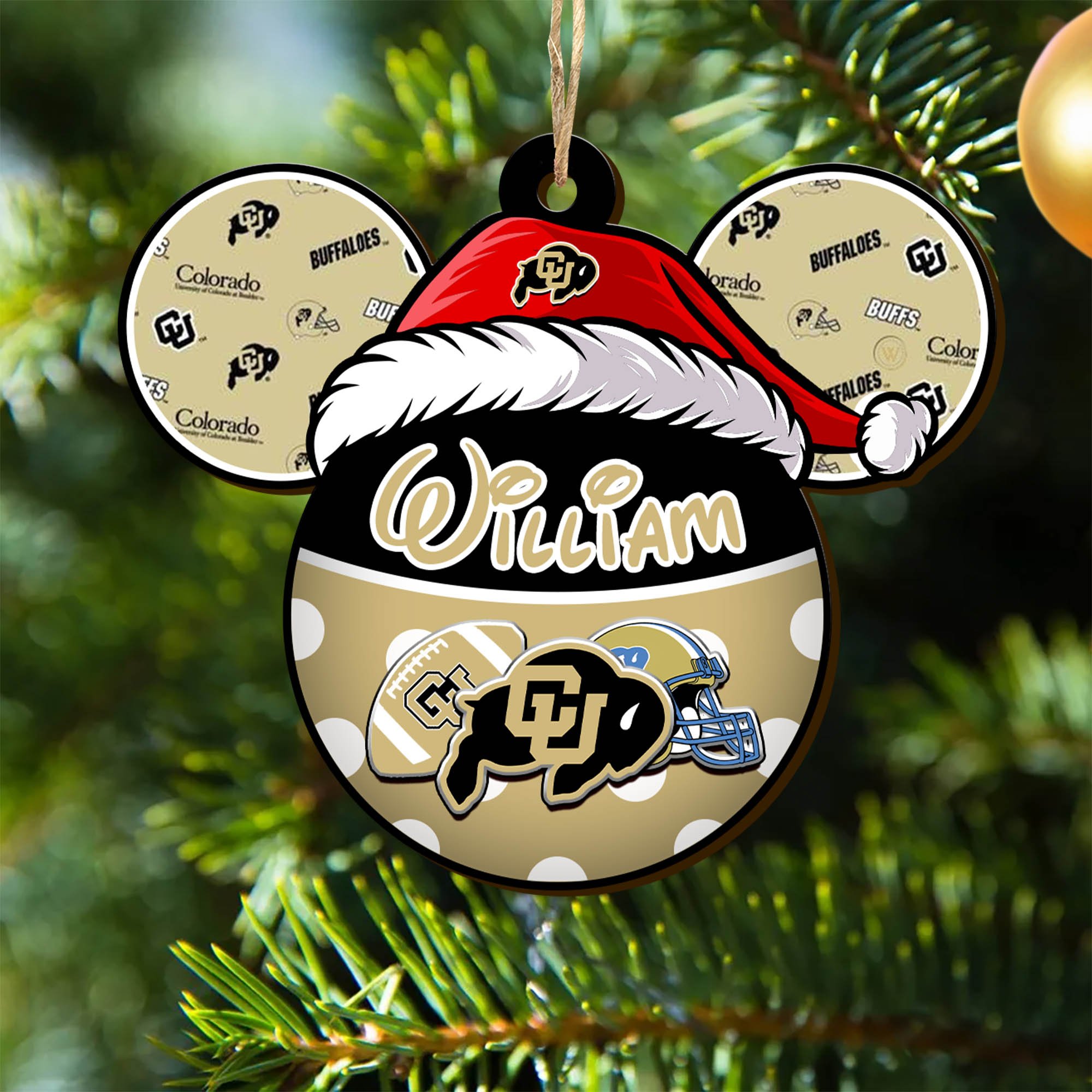 Colorado Buffaloes Wooden Ornament 2024 Version Personalized Your Name, Christmas Gifts For Sport Fan, Home Decorations ETHY-53354