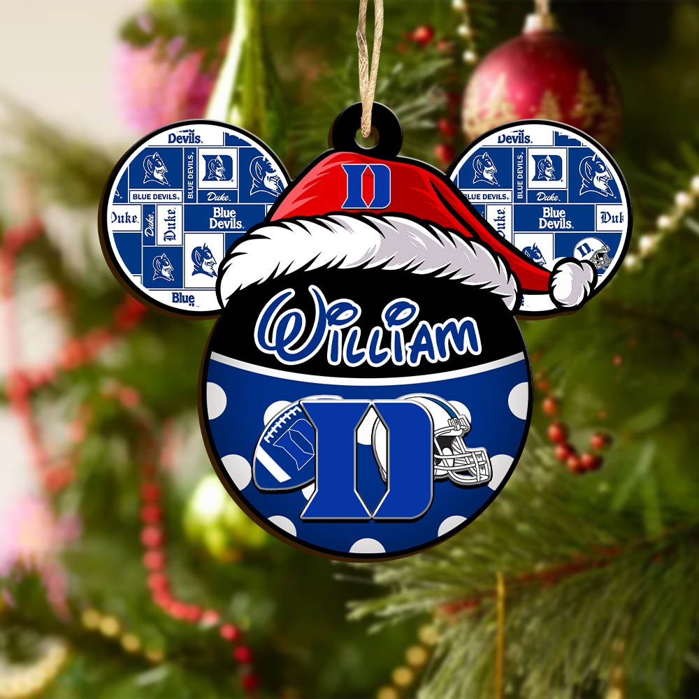 Alternative view of Duke Blue Devils Wooden Ornament 2024 Version Personalized Your Name, Christmas Gifts For Sport Fan, Home Decorations ETHY-53354