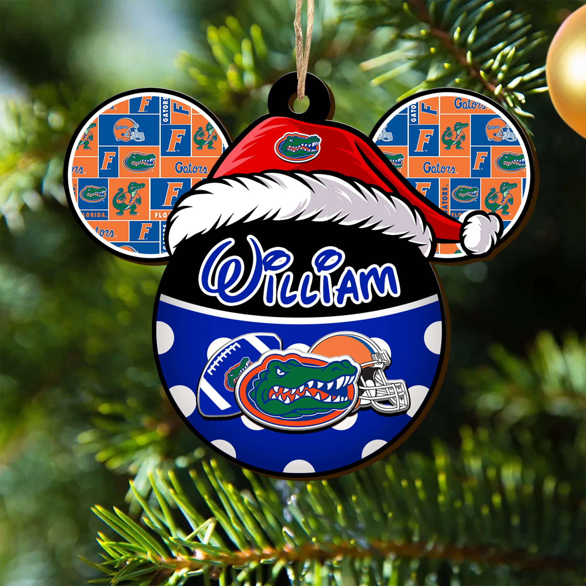 Florida Gators Wooden Ornament 2024 Version Personalized Your Name, Christmas Gifts For Sport Fan, Home Decorations ETHY-53354