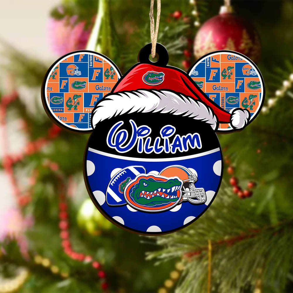 Alternative view of Florida Gators Wooden Ornament 2024 Version Personalized Your Name, Christmas Gifts For Sport Fan, Home Decorations ETHY-53354