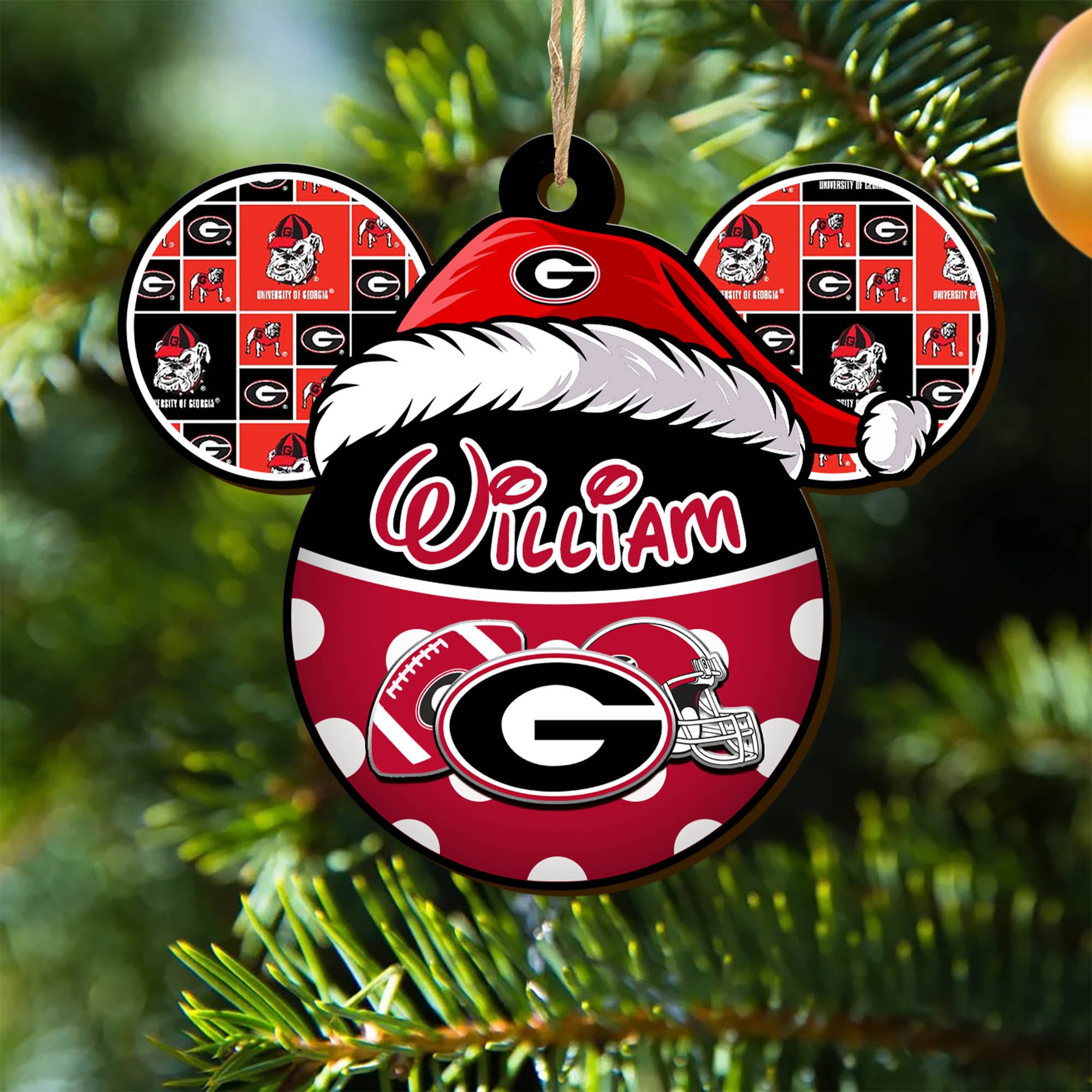Georgia Bulldogs Wooden Ornament 2024 Version Personalized Your Name, Christmas Gifts For Sport Fan, Home Decorations ETHY-53354