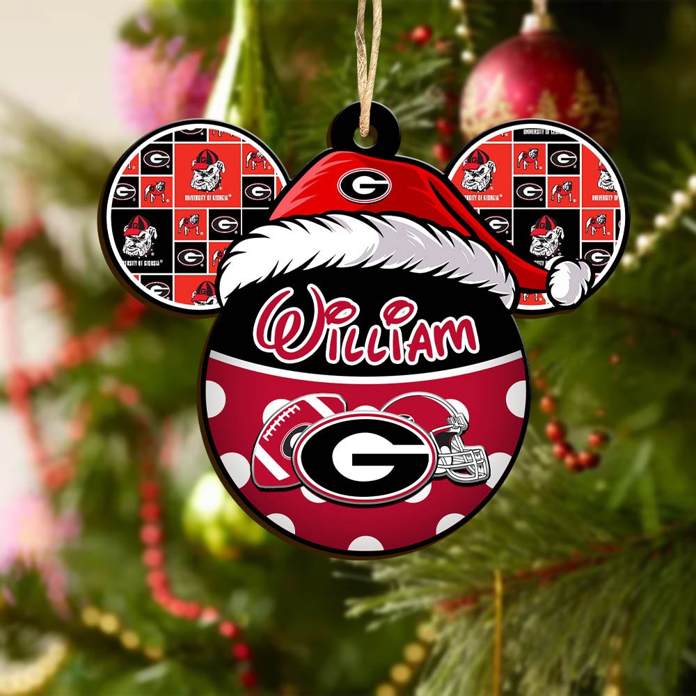 Alternative view of Georgia Bulldogs Wooden Ornament 2024 Version Personalized Your Name, Christmas Gifts For Sport Fan, Home Decorations ETHY-53354
