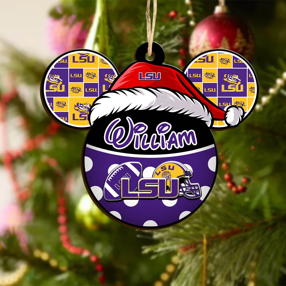 Alternative view of LSU TIGERS Wooden Ornament 2024 Version Personalized Your Name, Christmas Gifts For Sport Fan, Home Decorations ETHY-53354