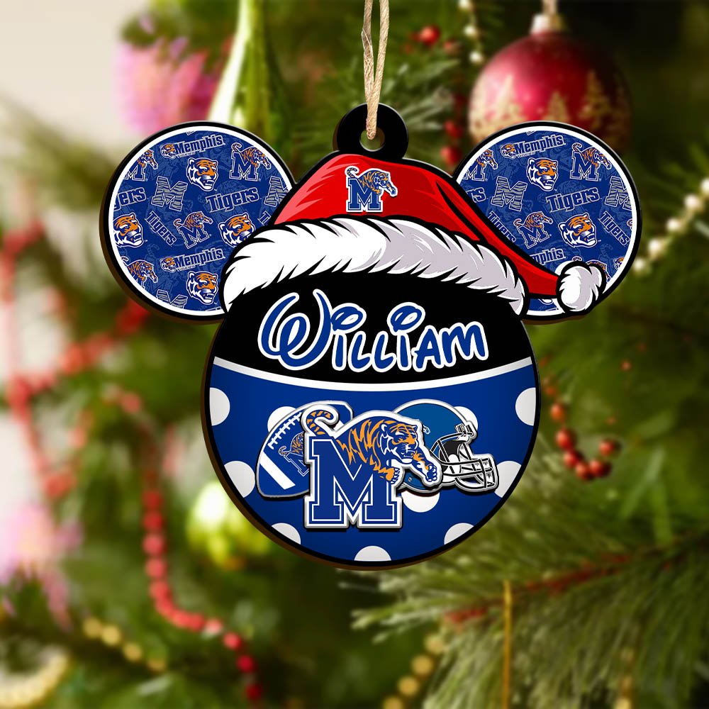 Alternative view of Memphis Tigers Wooden Ornament 2024 Version Personalized Your Name, Christmas Gifts For Sport Fan, Home Decorations ETHY-53354