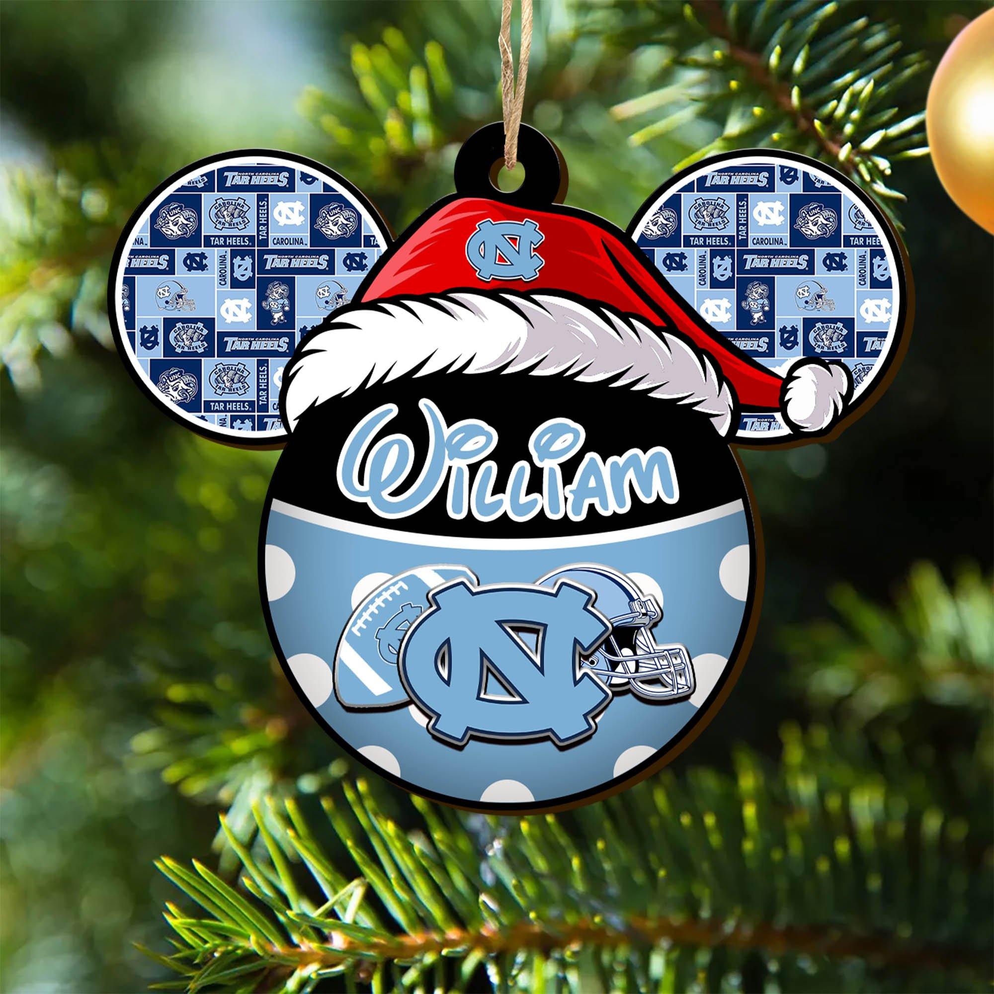 North Carolina Tar Heels Wooden Ornament 2024 Version Personalized Your Name, Christmas Gifts For Sport Fan, Home Decorations ETHY-53354