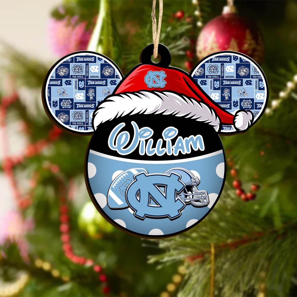 Alternative view of North Carolina Tar Heels Wooden Ornament 2024 Version Personalized Your Name, Christmas Gifts For Sport Fan, Home Decorations ETHY-53354