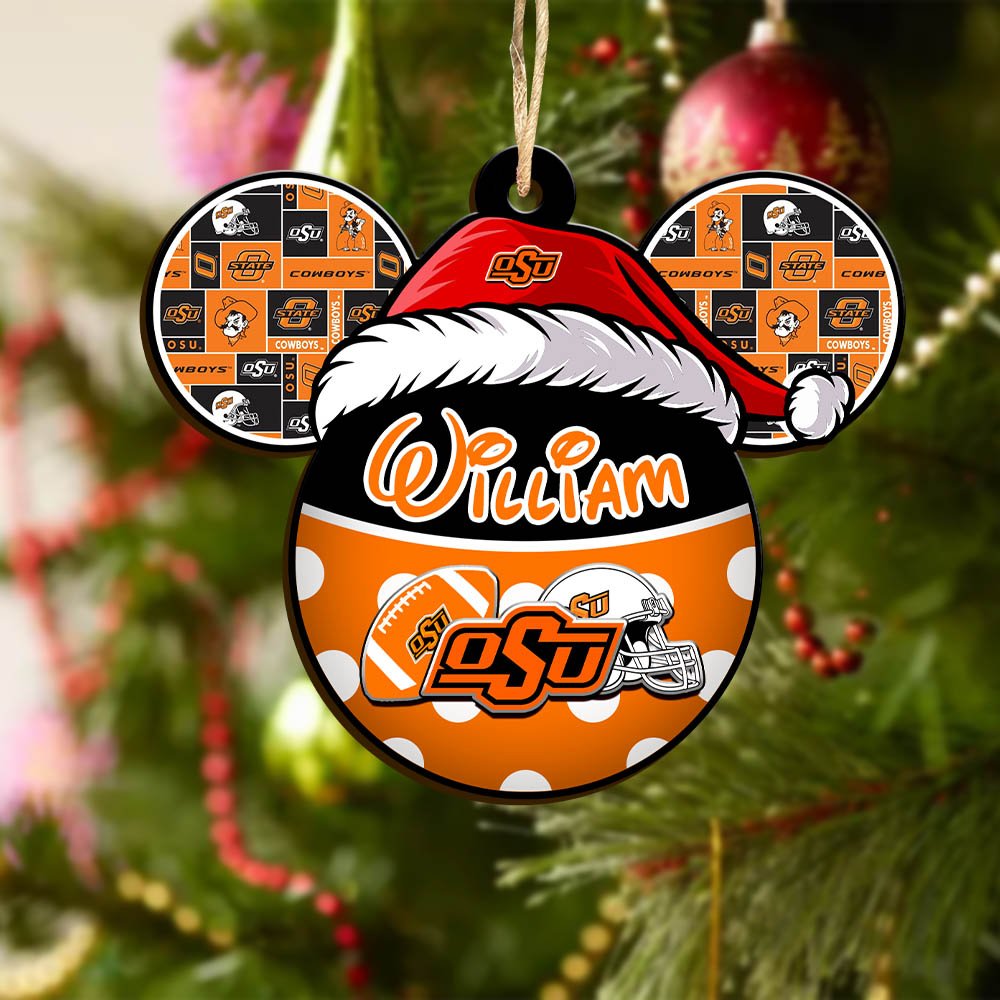 Alternative view of Oklahoma State Cowboys Wooden Ornament 2024 Version Personalized Your Name, Christmas Gifts For Sport Fan, Home Decorations ETHY-53354