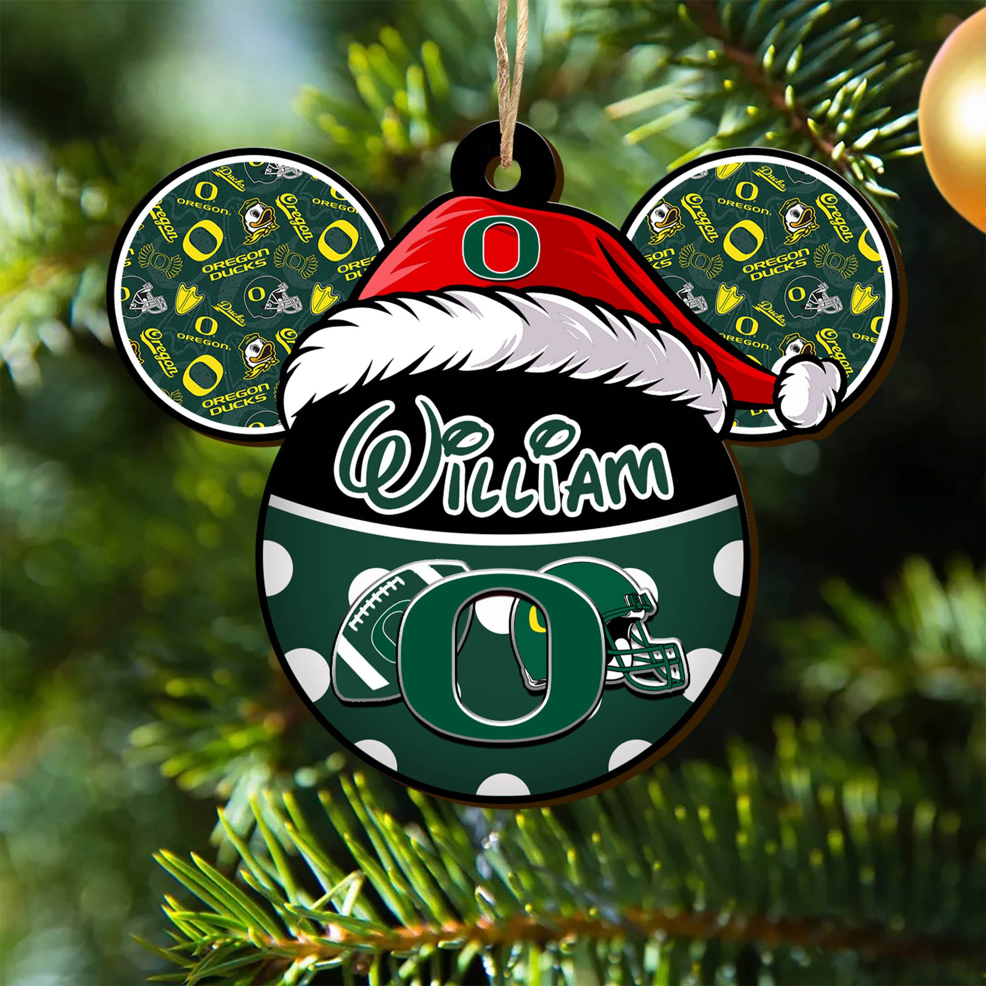 Oregon Ducks Wooden Ornament 2024 Version Personalized Your Name, Christmas Gifts For Sport Fan, Home Decorations ETHY-53354