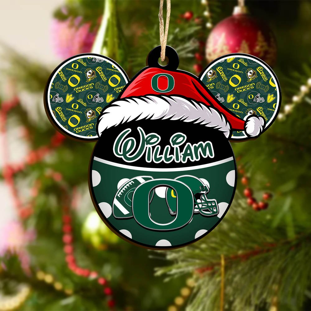 Alternative view of Oregon Ducks Wooden Ornament 2024 Version Personalized Your Name, Christmas Gifts For Sport Fan, Home Decorations ETHY-53354