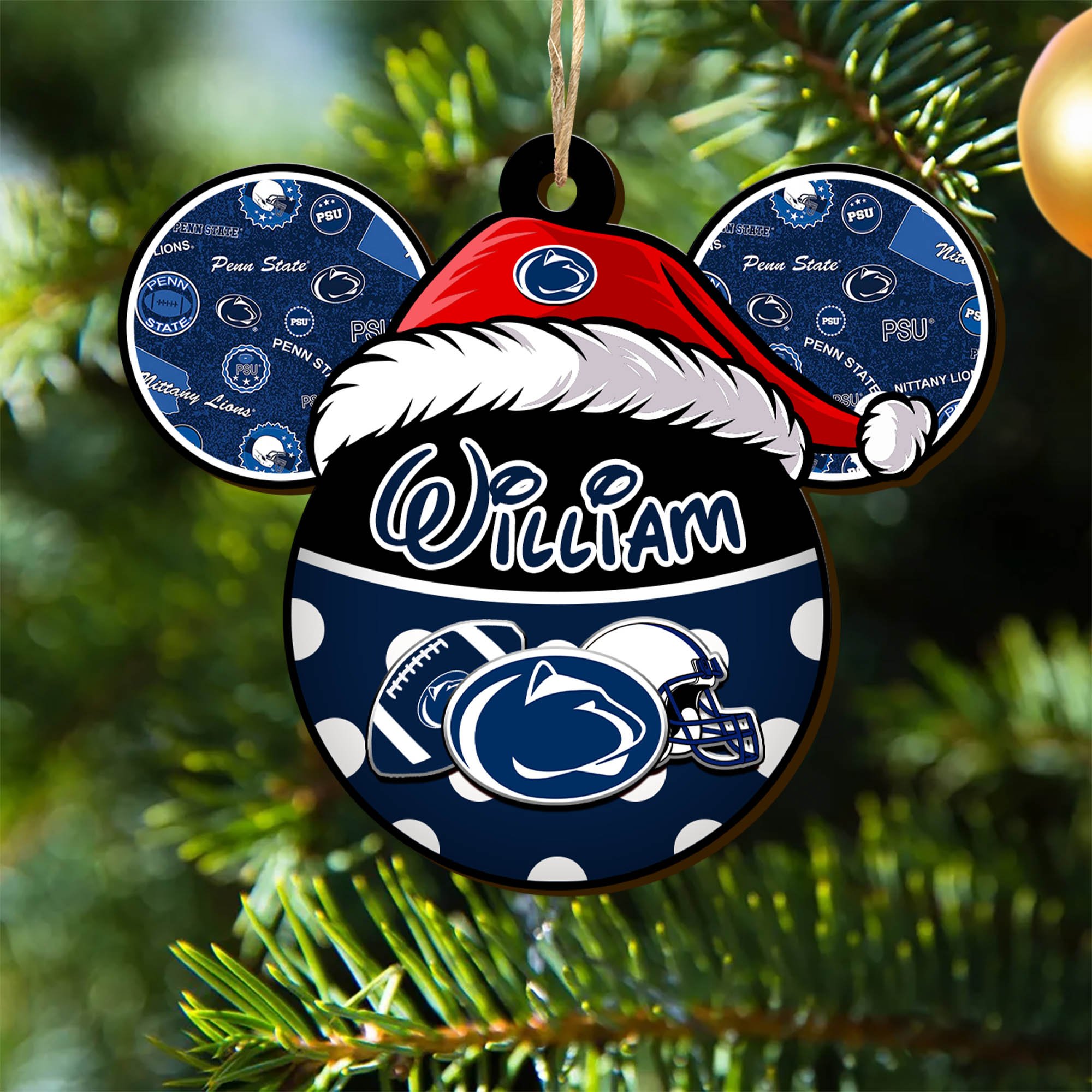Penn State Nittany Lions Wooden Ornament 2024 Version Personalized Your Name, Christmas Gifts For Sport Fan, Home Decorations ETHY-53354