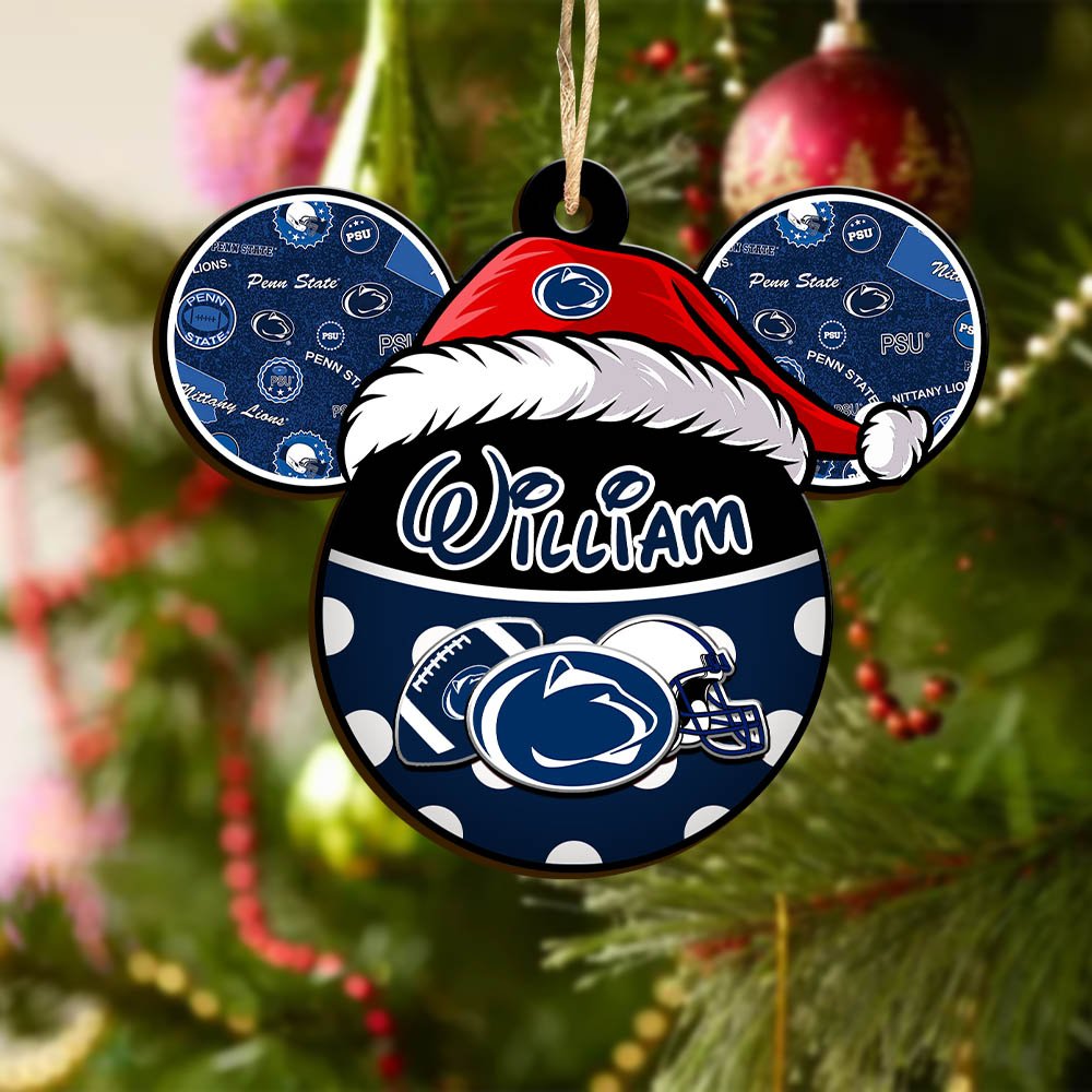 Alternative view of Penn State Nittany Lions Wooden Ornament 2024 Version Personalized Your Name, Christmas Gifts For Sport Fan, Home Decorations ETHY-53354