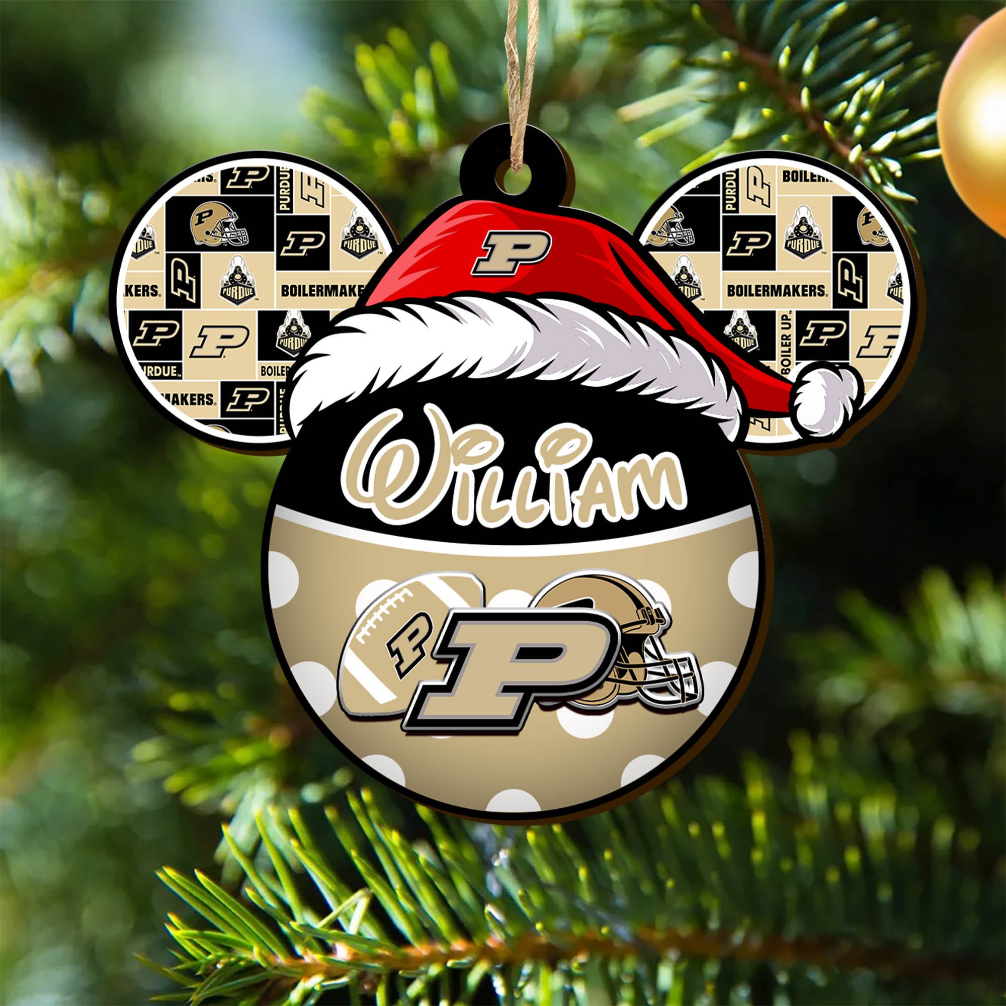 Purdue Boilermakers Wooden Ornament 2024 Version Personalized Your Name, Christmas Gifts For Sport Fan, Home Decorations ETHY-53354