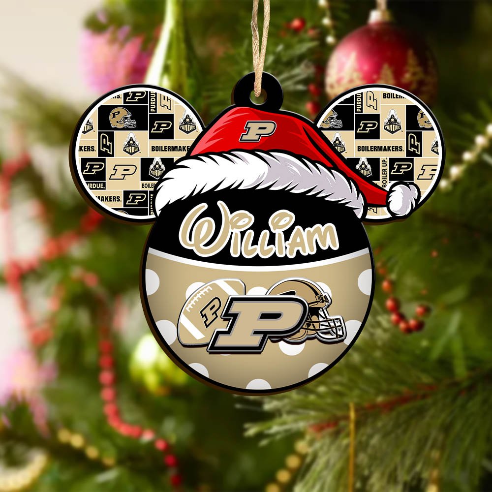 Alternative view of Purdue Boilermakers Wooden Ornament 2024 Version Personalized Your Name, Christmas Gifts For Sport Fan, Home Decorations ETHY-53354