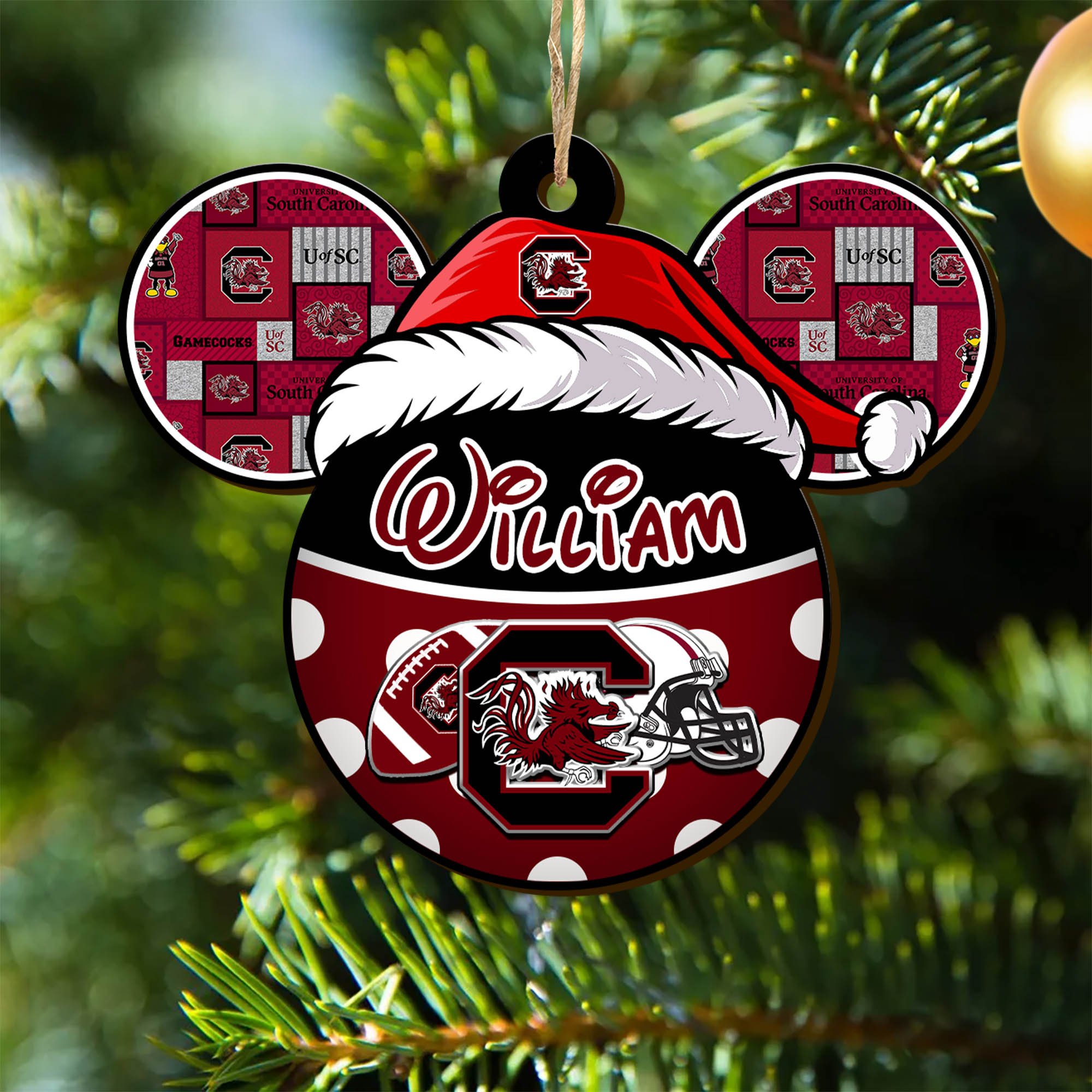 South Carolina Gamecocks Wooden Ornament 2024 Version Personalized Your Name, Christmas Gifts For Sport Fan, Home Decorations ETHY-53354