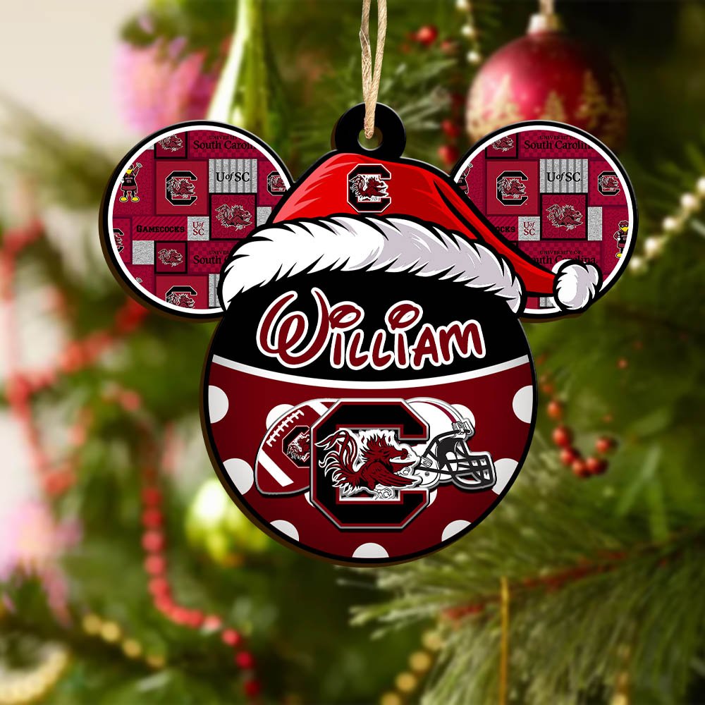 Alternative view of South Carolina Gamecocks Wooden Ornament 2024 Version Personalized Your Name, Christmas Gifts For Sport Fan, Home Decorations ETHY-53354