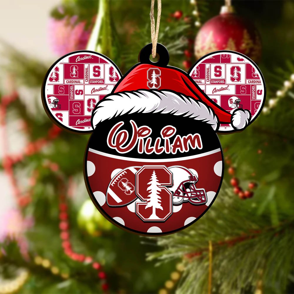 Alternative view of Stanford Cardinal Wooden Ornament 2024 Version Personalized Your Name, Christmas Gifts For Sport Fan, Home Decorations ETHY-53354