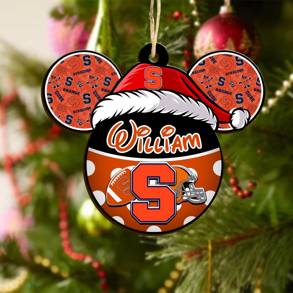Alternative view of Syracuse Orange Wooden Ornament 2024 Version Personalized Your Name, Christmas Gifts For Sport Fan, Home Decorations ETHY-53354