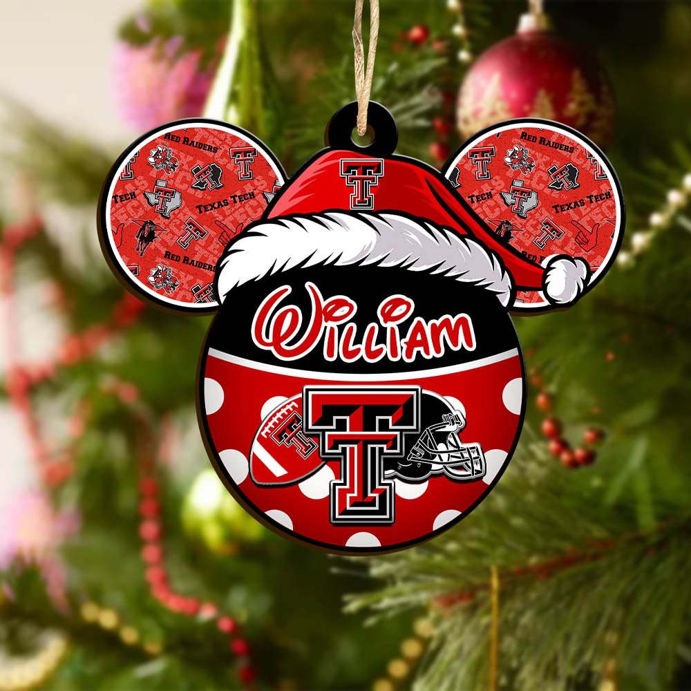 Alternative view of Texas Tech Red Raiders Wooden Ornament 2024 Version Personalized Your Name, Christmas Gifts For Sport Fan, Home Decorations ETHY-53354