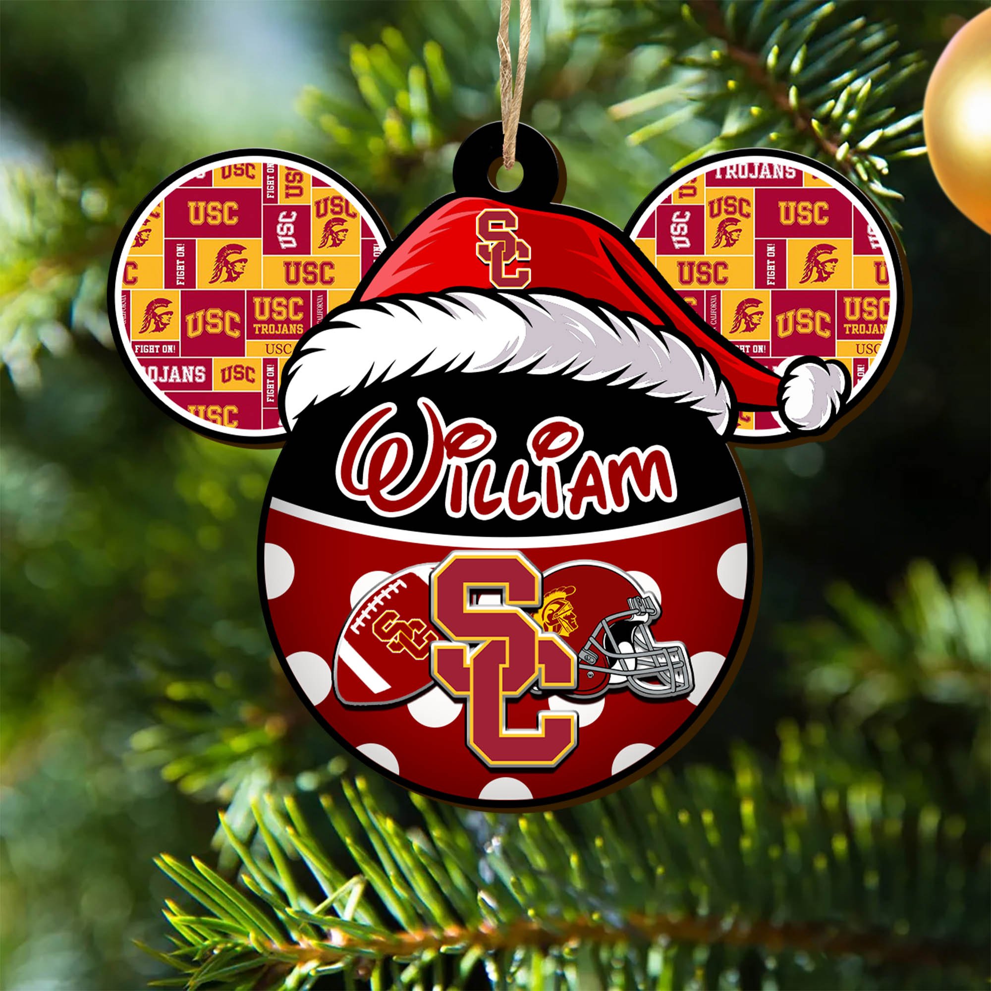 USC Trojans Wooden Ornament 2024 Version Personalized Your Name, Christmas Gifts For Sport Fan, Home Decorations ETHY-53354