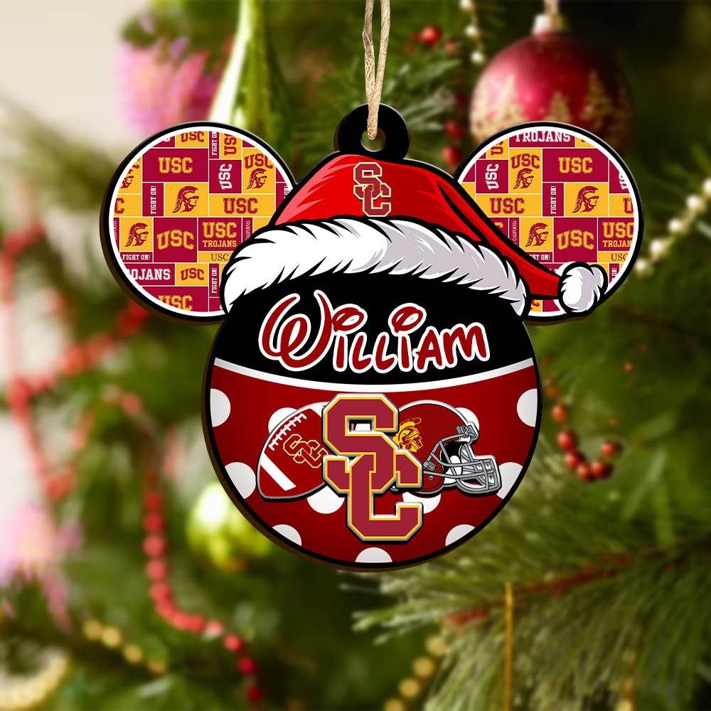 Alternative view of USC Trojans Wooden Ornament 2024 Version Personalized Your Name, Christmas Gifts For Sport Fan, Home Decorations ETHY-53354