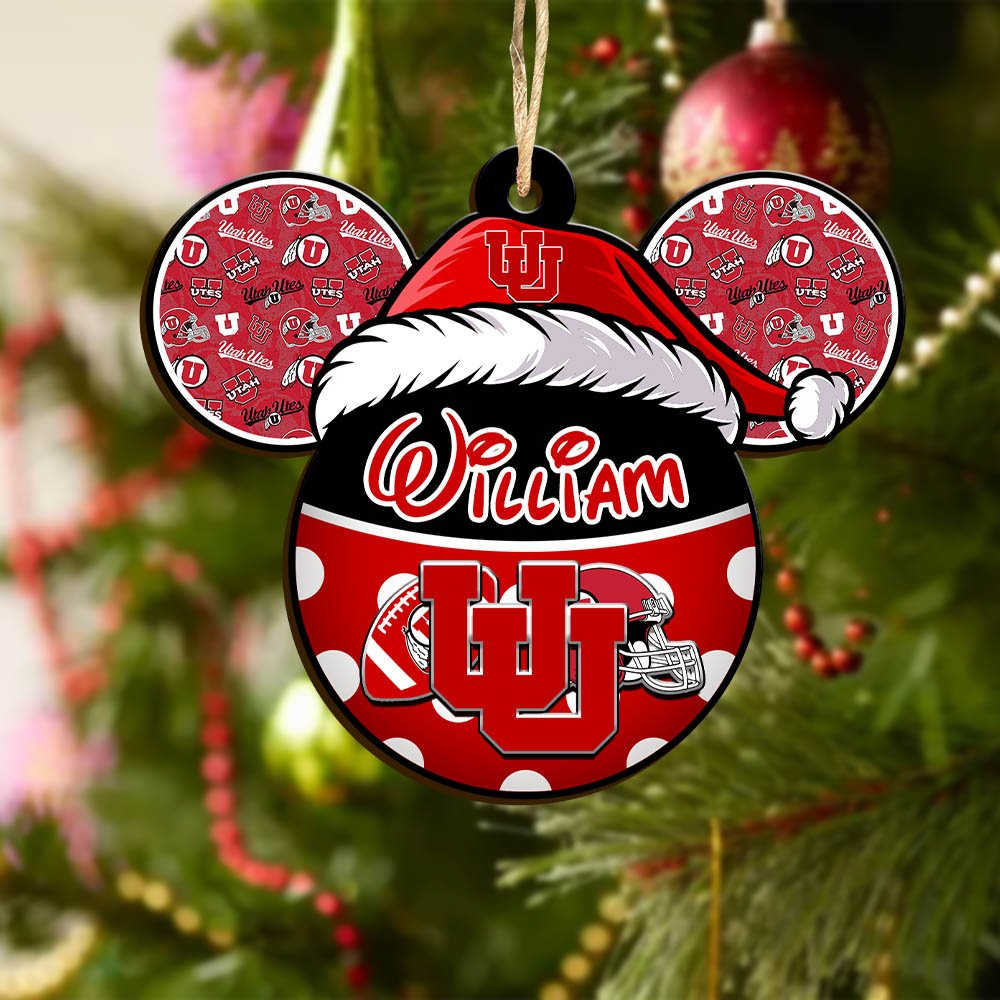 Alternative view of Utah Utes Wooden Ornament 2024 Version Personalized Your Name, Christmas Gifts For Sport Fan, Home Decorations ETHY-53354