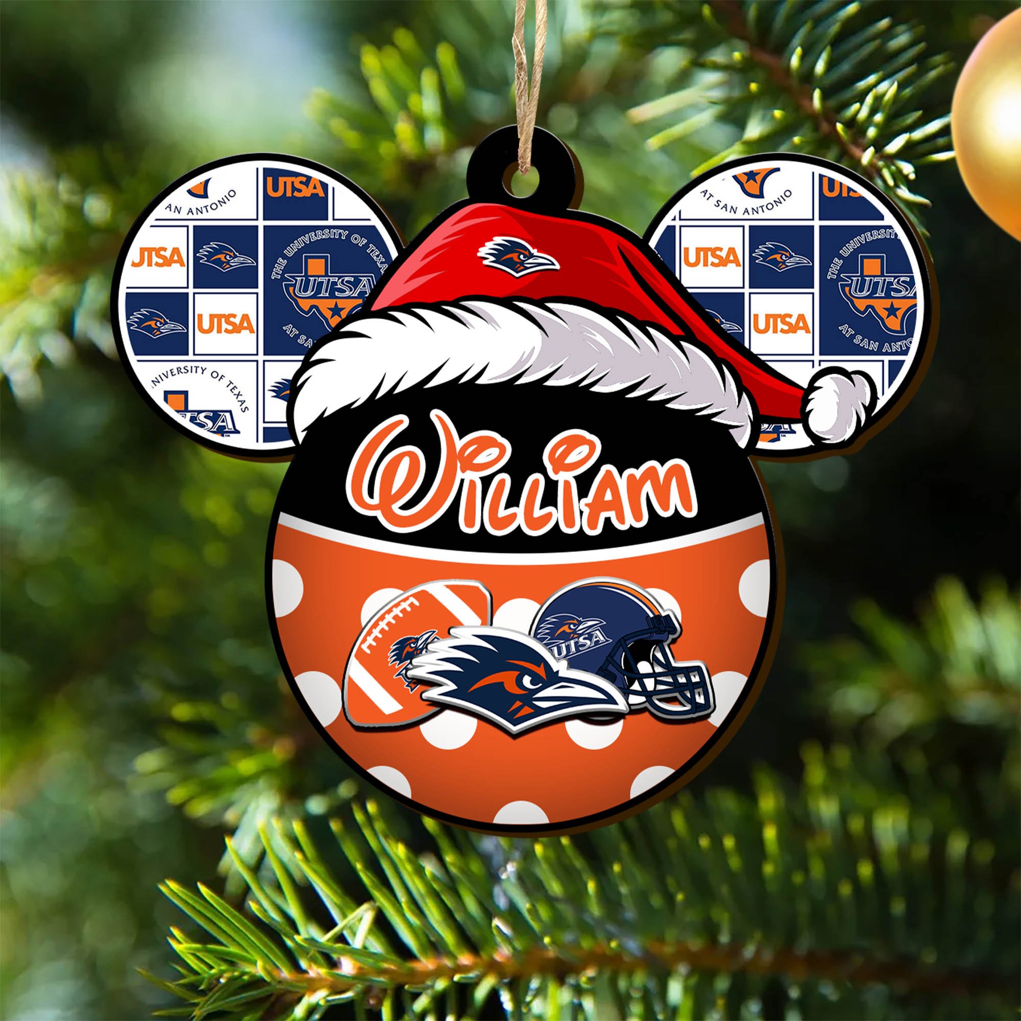 UTSA Roadrunners Wooden Ornament 2024 Version Personalized Your Name, Christmas Gifts For Sport Fan, Home Decorations ETHY-53354