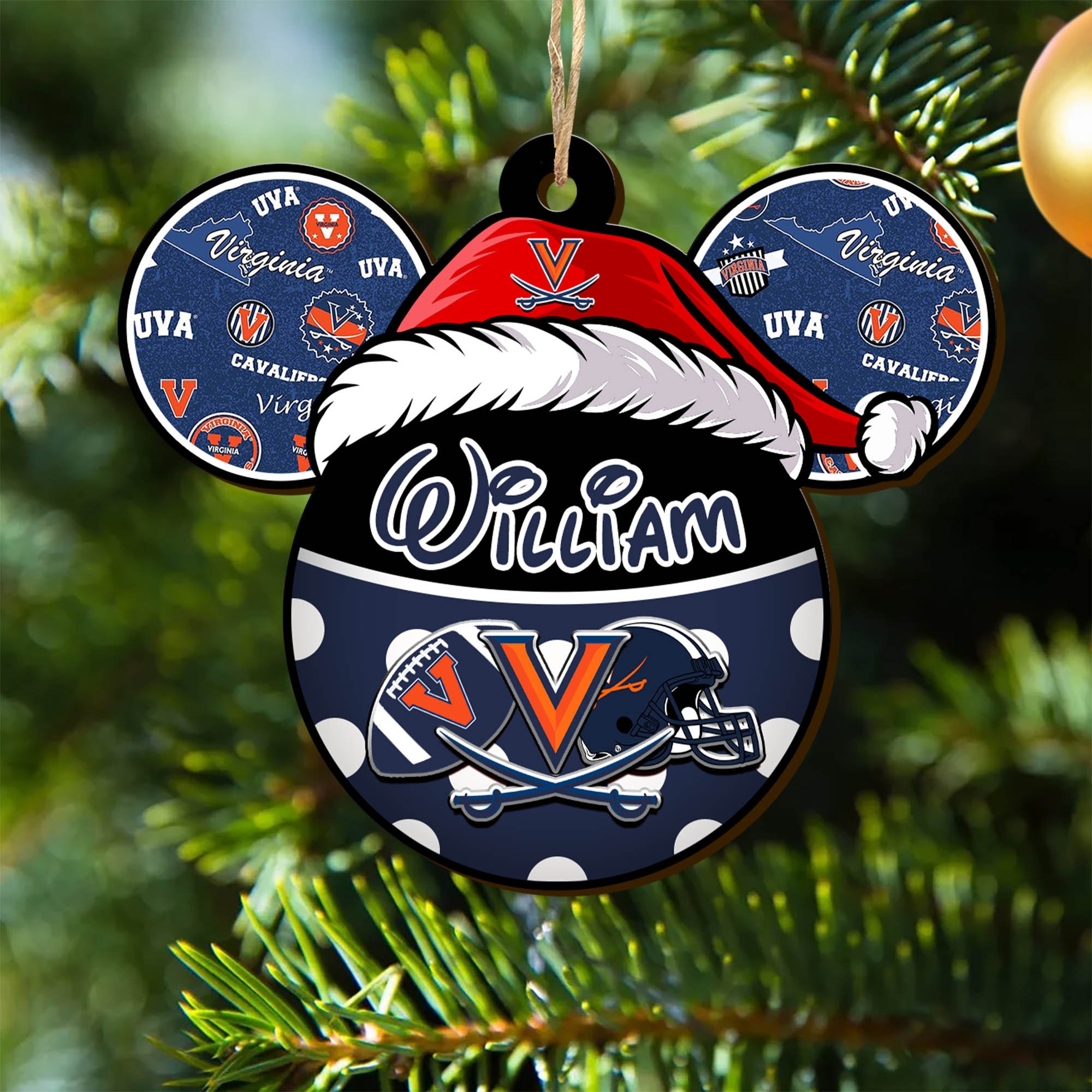 Virginia Cavaliers Wooden Ornament 2024 Version Personalized Your Name, Christmas Gifts For Sport Fan, Home Decorations ETHY-53354