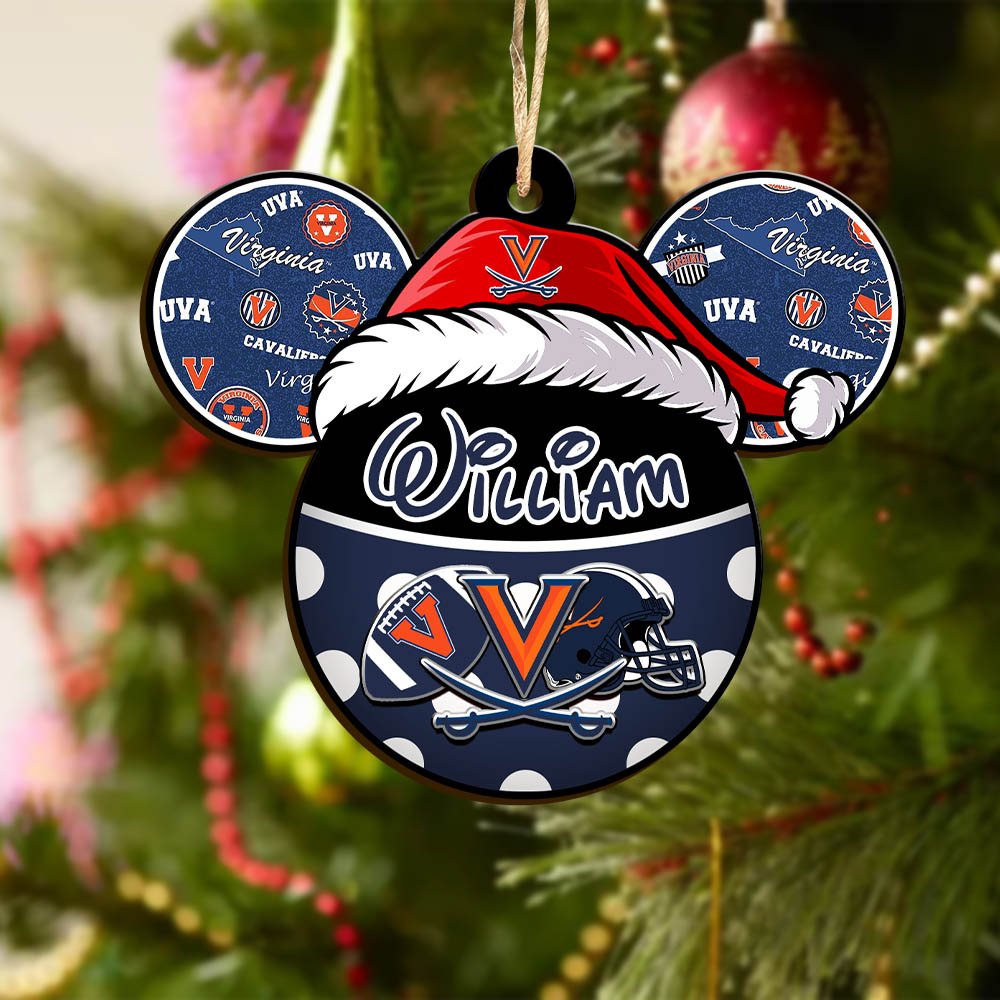 Alternative view of Virginia Cavaliers Wooden Ornament 2024 Version Personalized Your Name, Christmas Gifts For Sport Fan, Home Decorations ETHY-53354