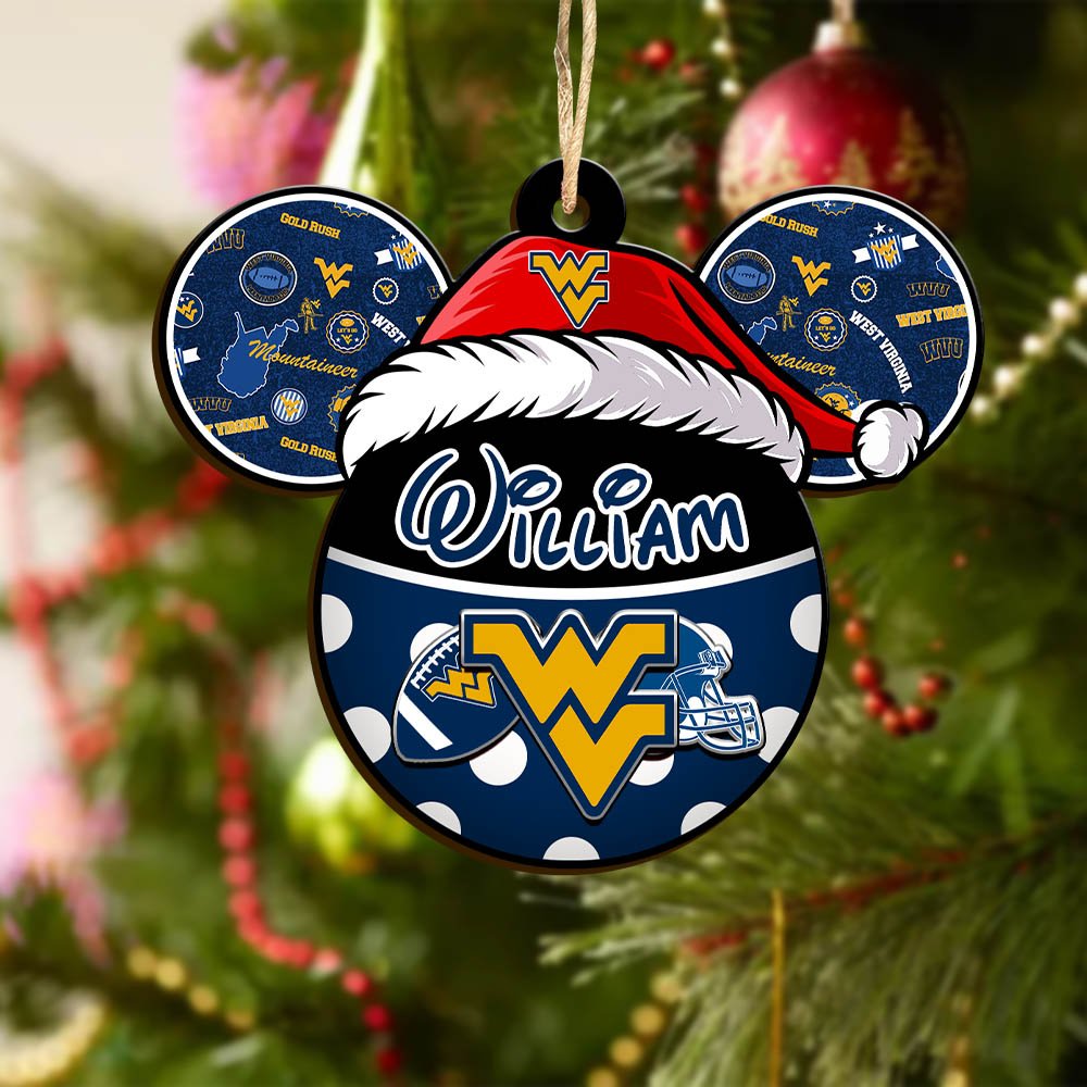Alternative view of West Virginia Mountaineers Wooden Ornament 2024 Version Personalized Your Name, Christmas Gifts For Sport Fan, Home Decorations ETHY-53354