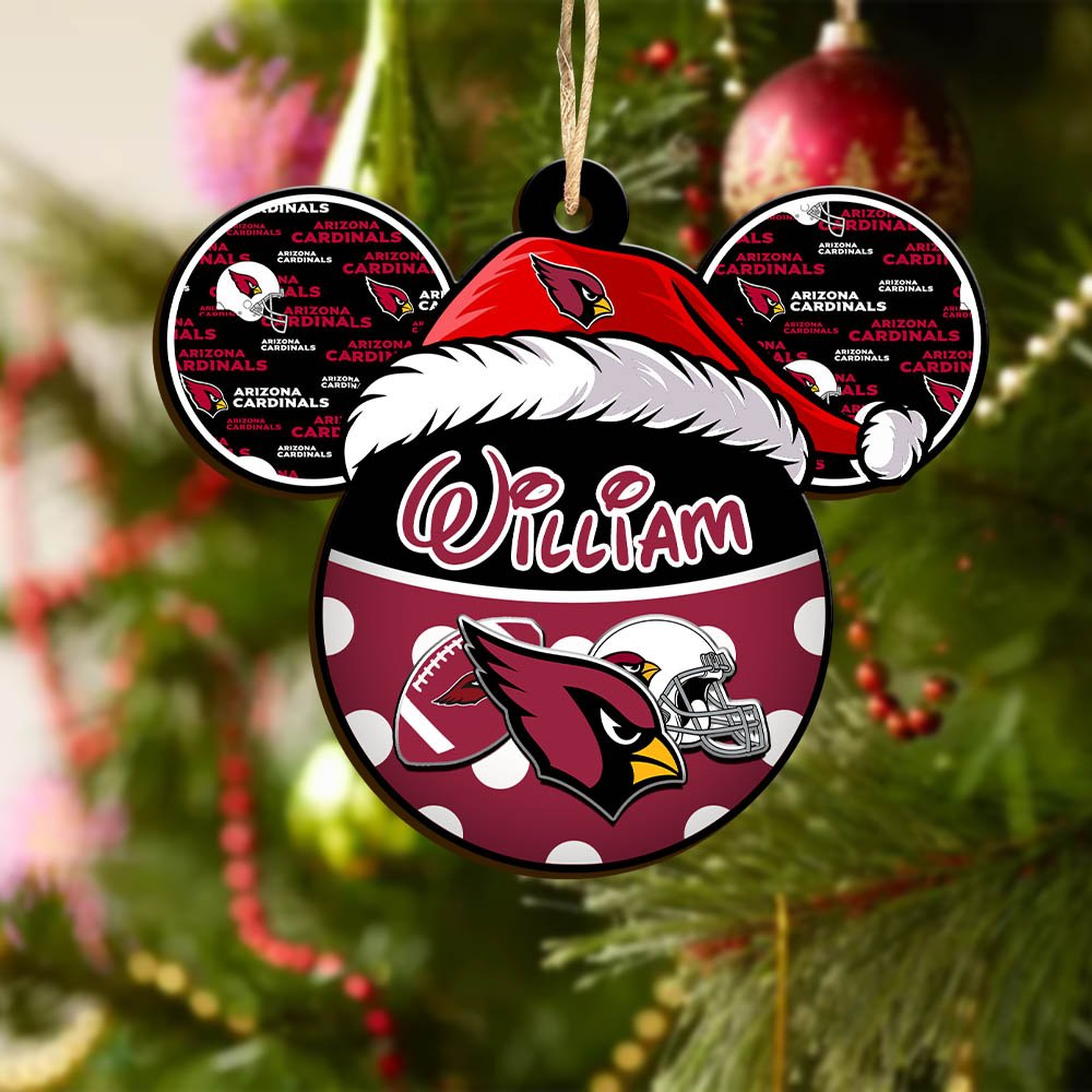 Alternative view of Arizona Cardinals Wooden Ornament 2024 Version Personalized Your Name, Christmas Gifts For Sport Fan, Home Decorations ETHY-53354