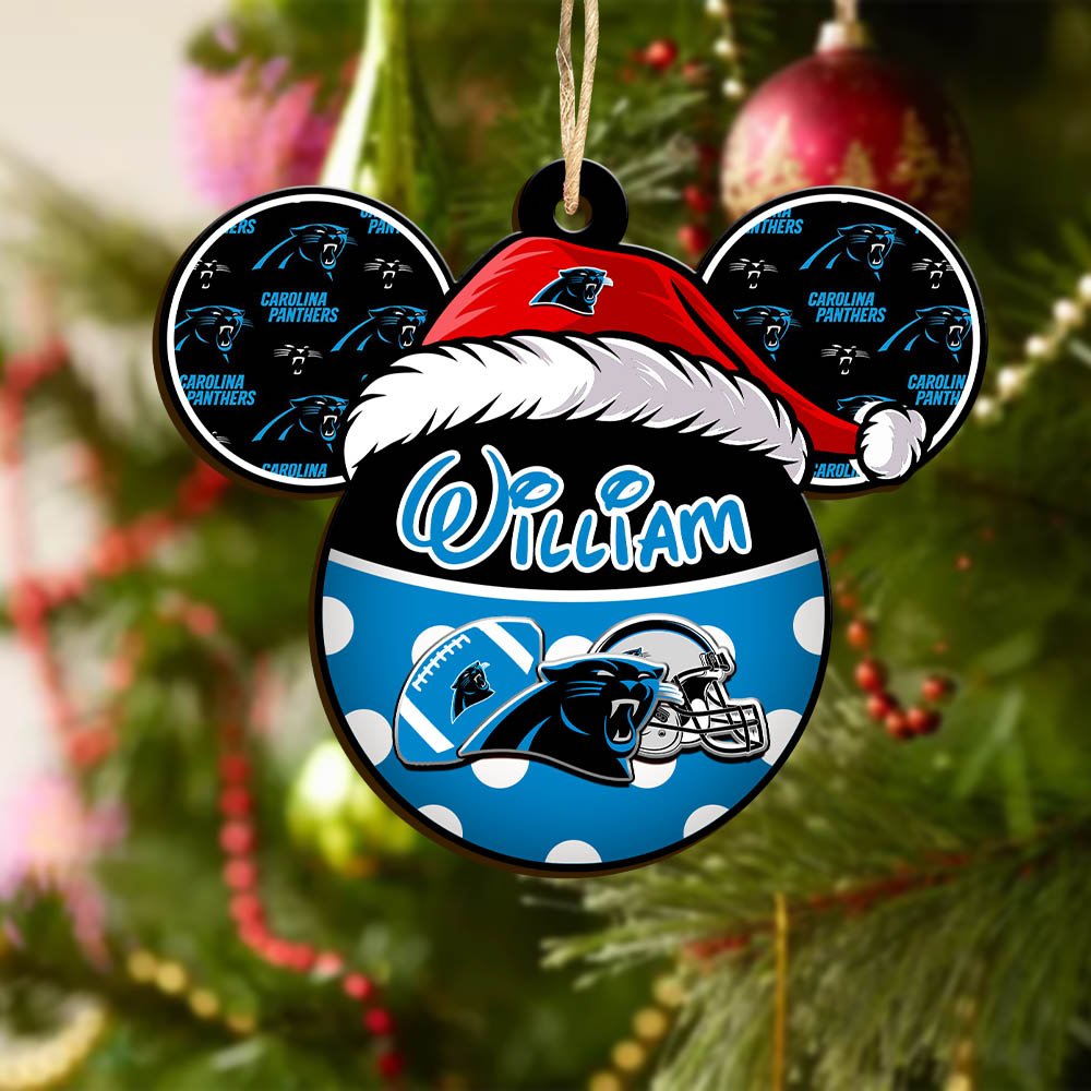 Alternative view of Carolina Panthers Wooden Ornament 2024 Version Personalized Your Name, Christmas Gifts For Sport Fan, Home Decorations ETHY-53354