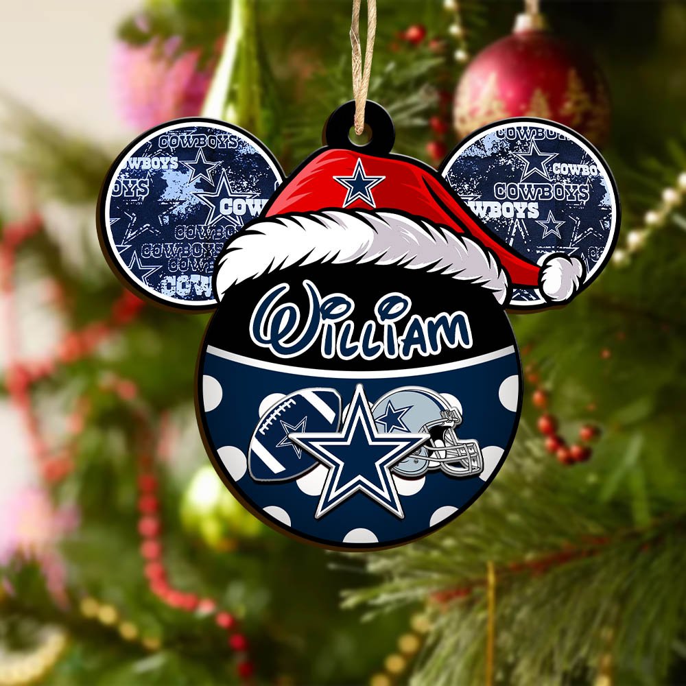 Alternative view of Dallas Cowboys Wooden Ornament 2024 Version Personalized Your Name, Christmas Gifts For Sport Fan, Home Decorations ETHY-53354