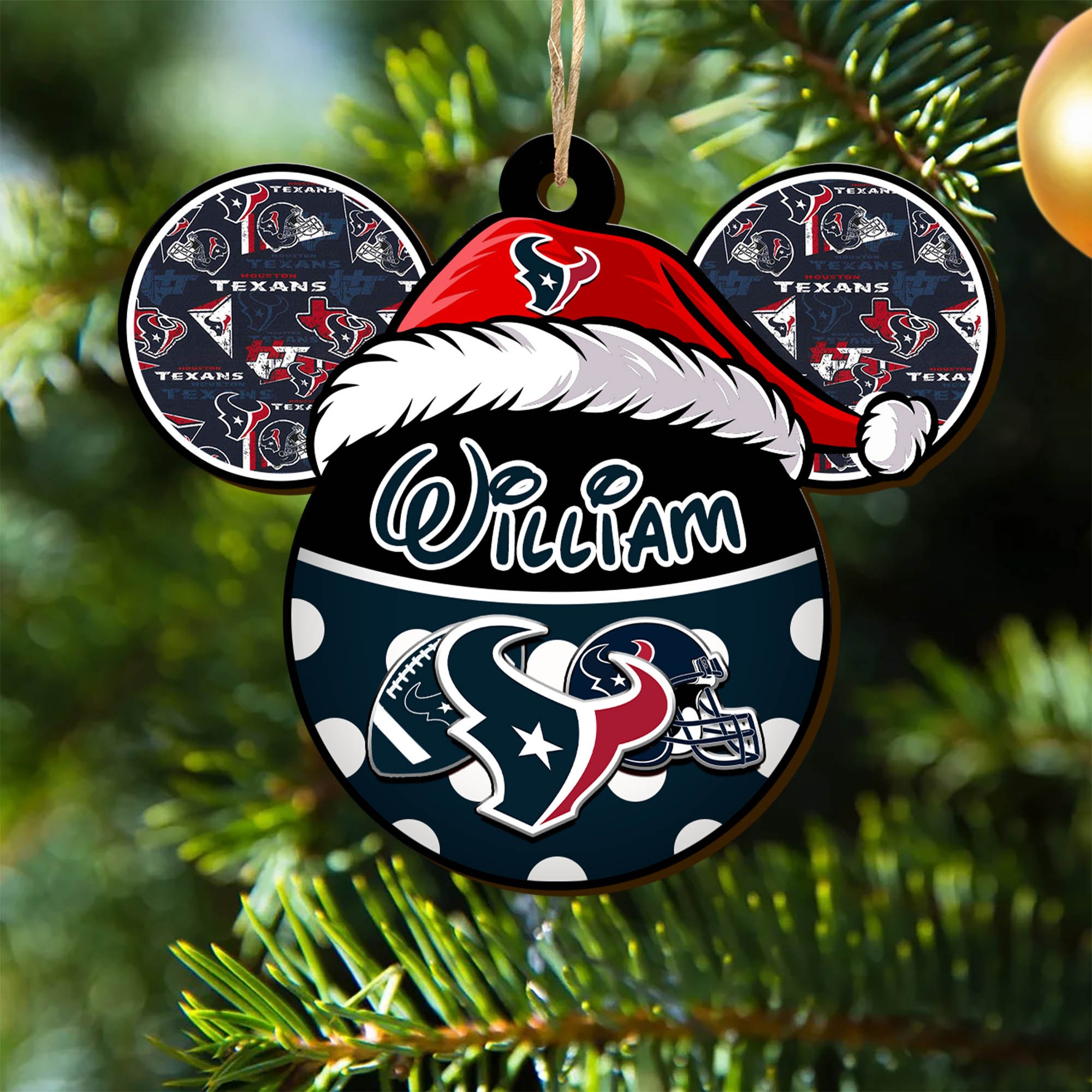 Houston Texans Wooden Ornament 2024 Version Personalized Your Name, Christmas Gifts For Sport Fan, Home Decorations ETHY-53354