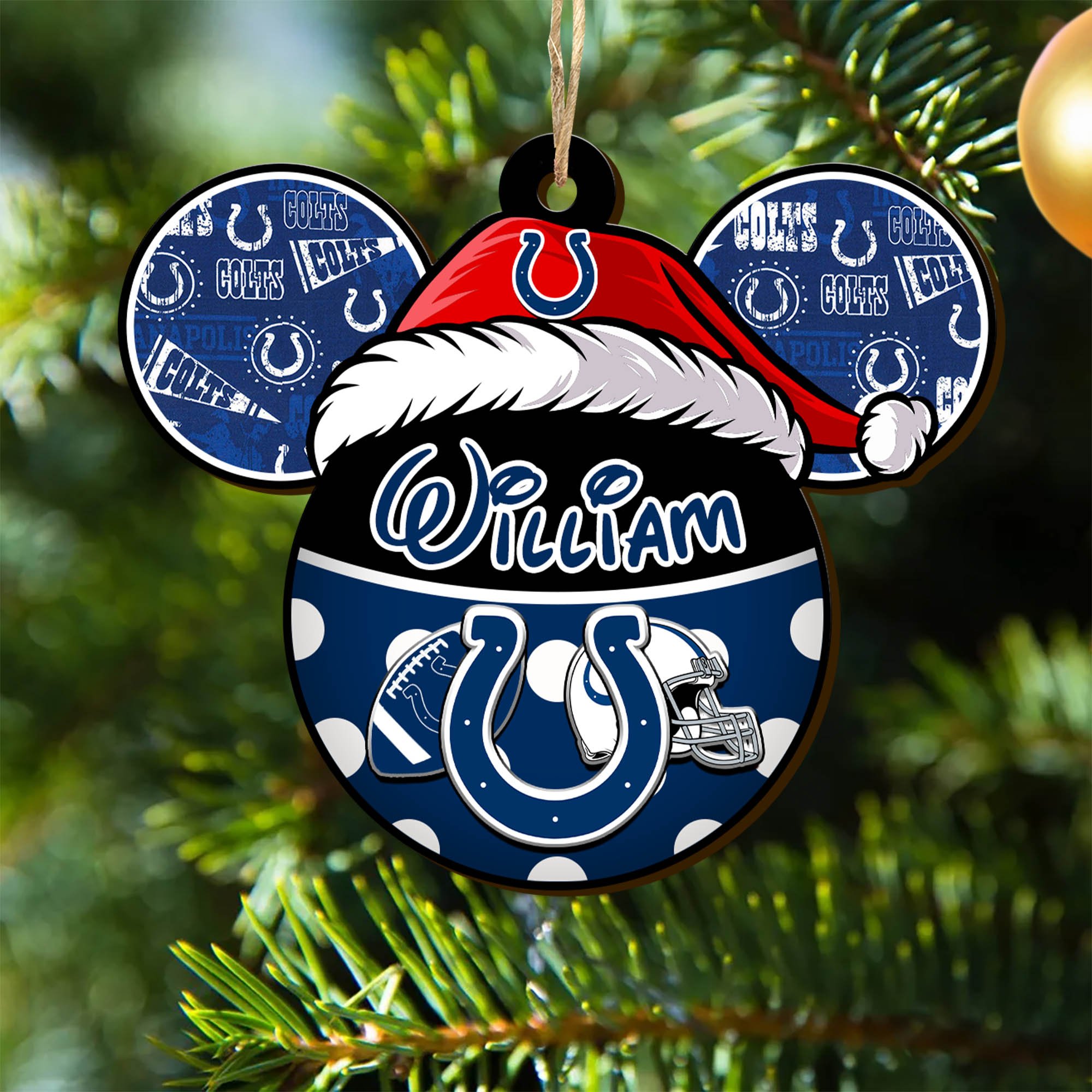 Indianapolis Colts Wooden Ornament 2024 Version Personalized Your Name, Christmas Gifts For Sport Fan, Home Decorations ETHY-53354