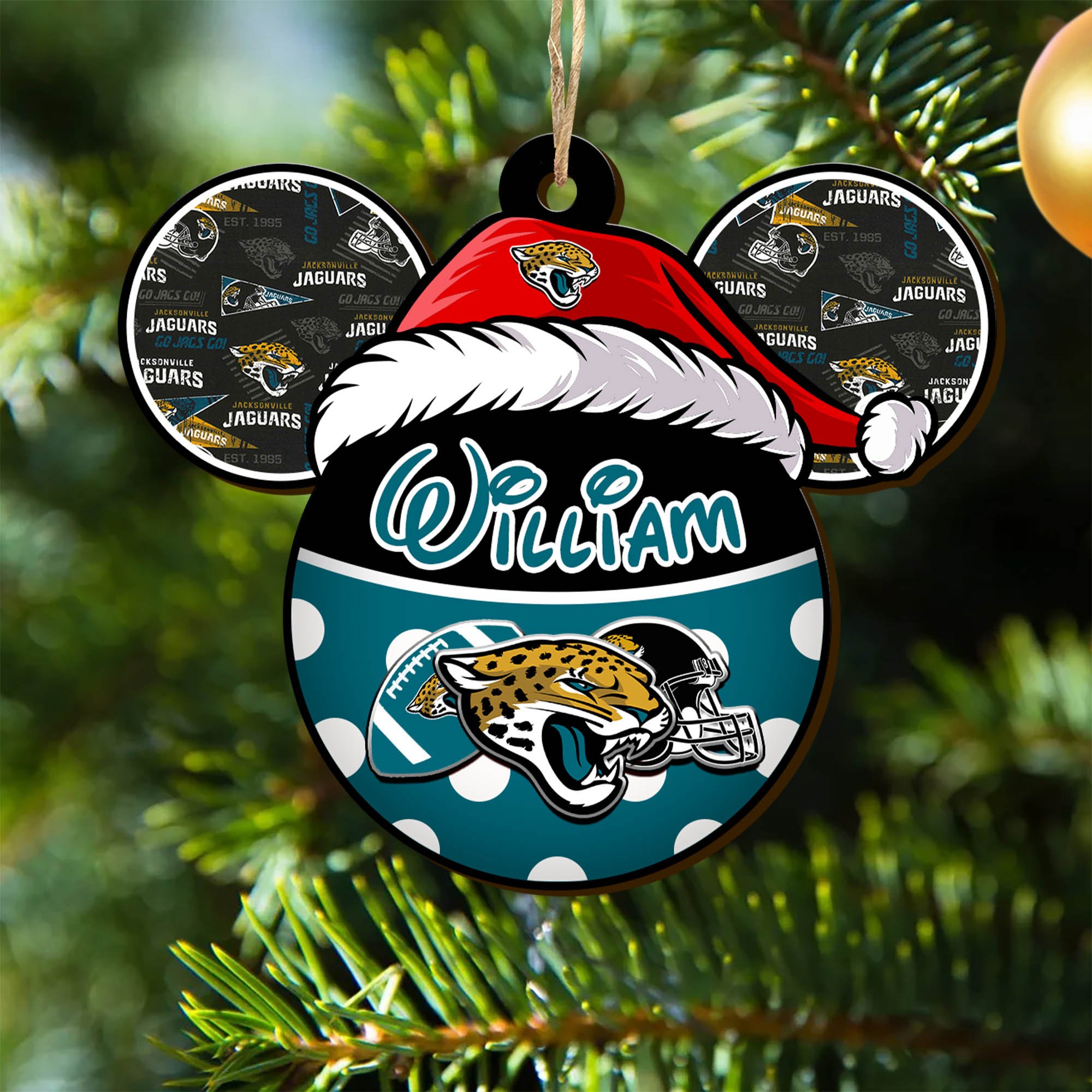 Jacksonville Jaguars Wooden Ornament 2024 Version Personalized Your Name, Christmas Gifts For Sport Fan, Home Decorations ETHY-53354