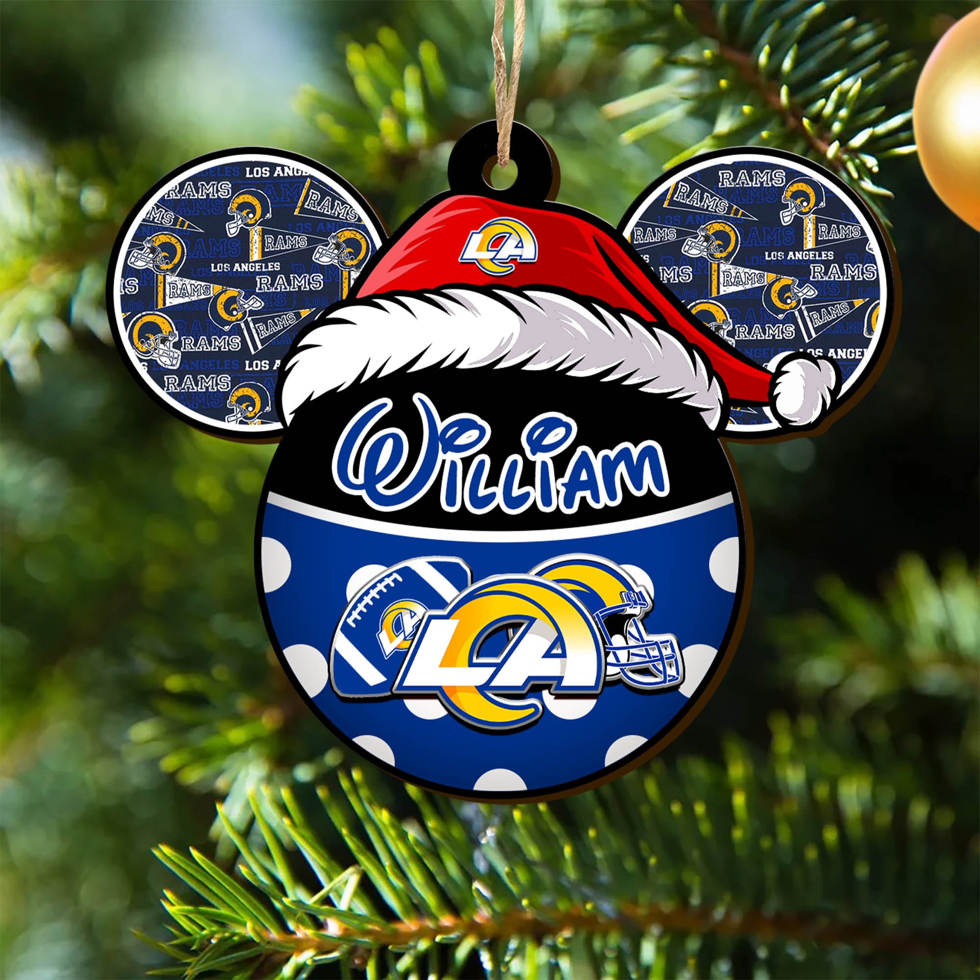 Los Angeles Rams Wooden Ornament 2024 Version Personalized Your Name, Christmas Gifts For Sport Fan, Home Decorations ETHY-53354